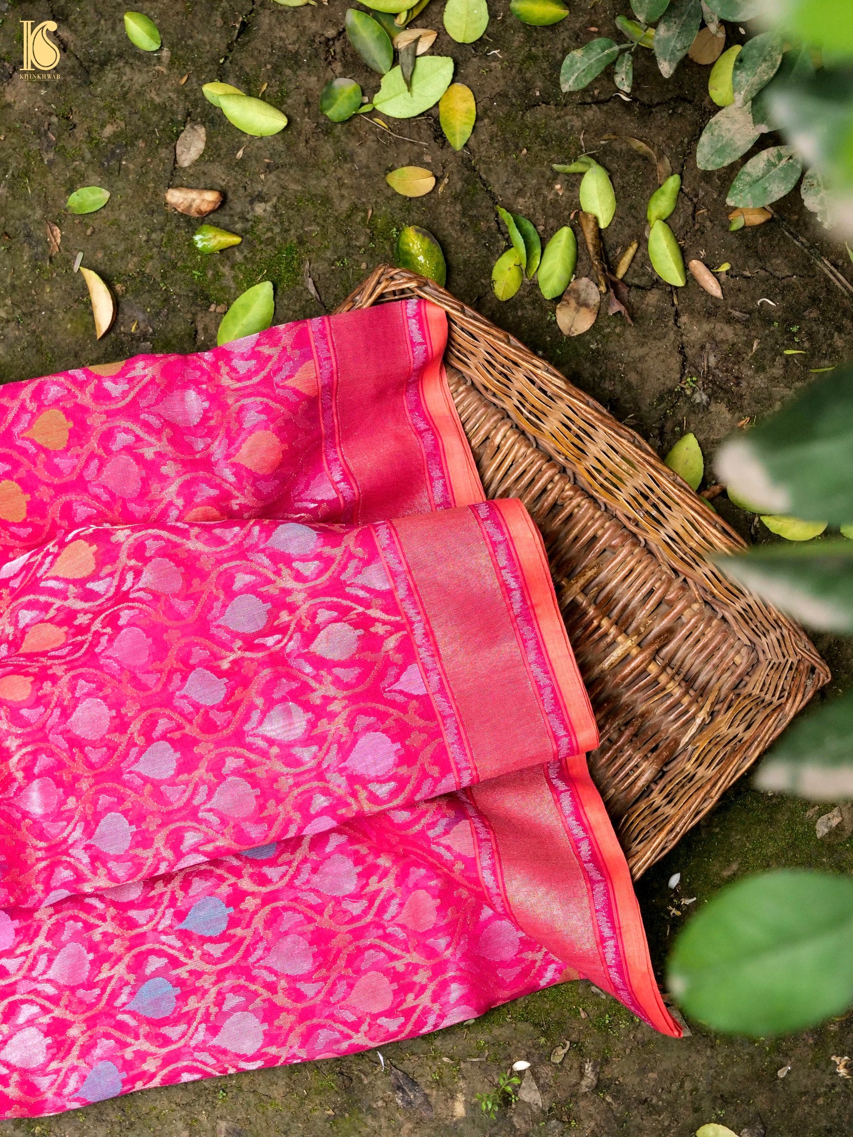 Handloom Banarasi Real Siver Zari Cotton Saree