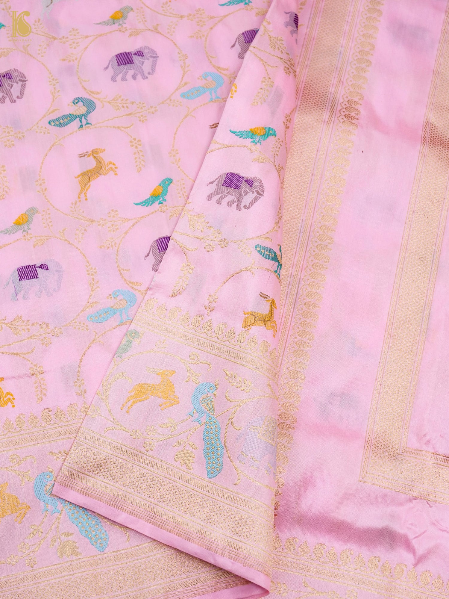 Handloom Banarasi Katan Silk Shikargah Saree