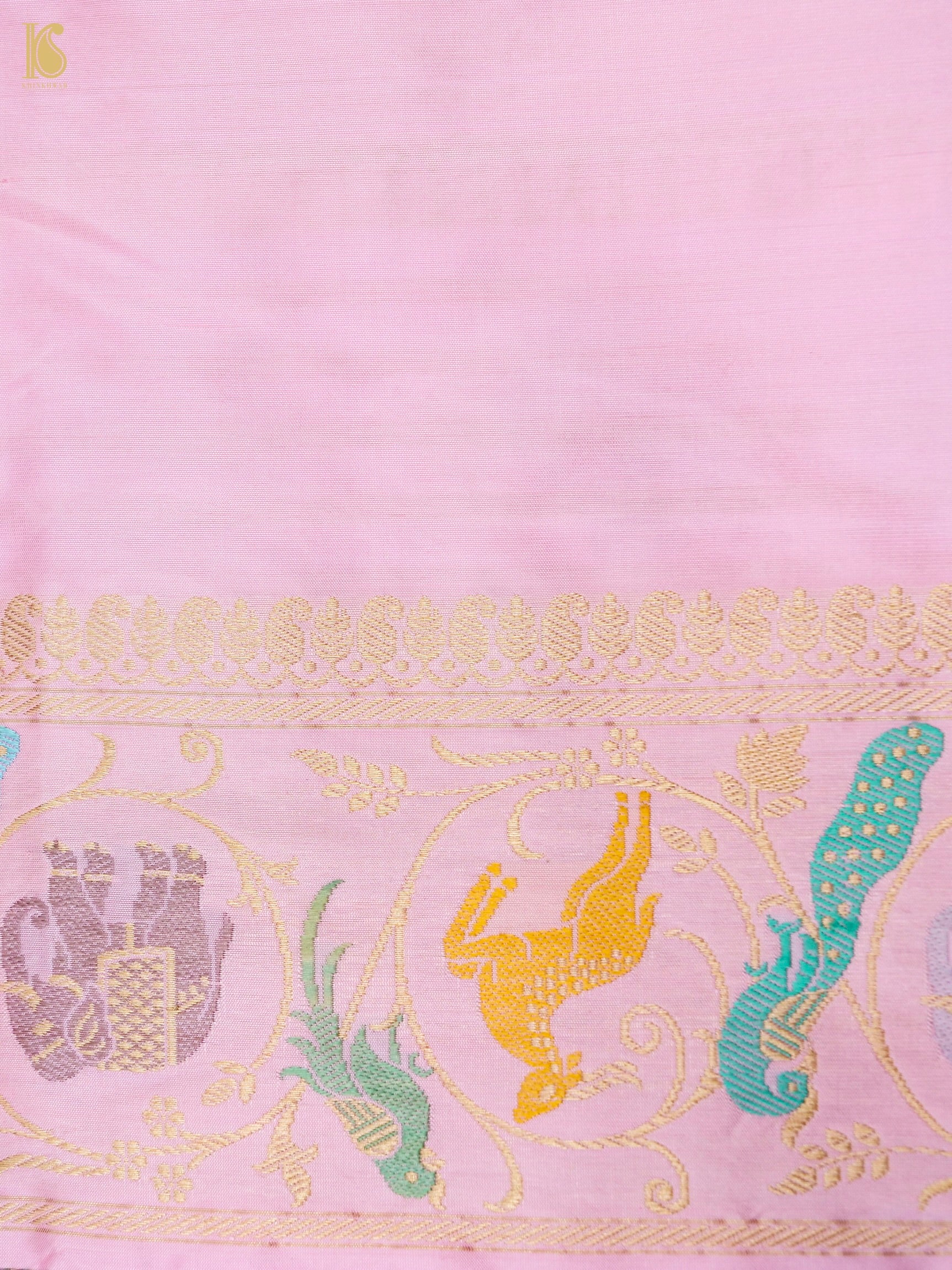 Handloom Banarasi Katan Silk Shikargah Saree