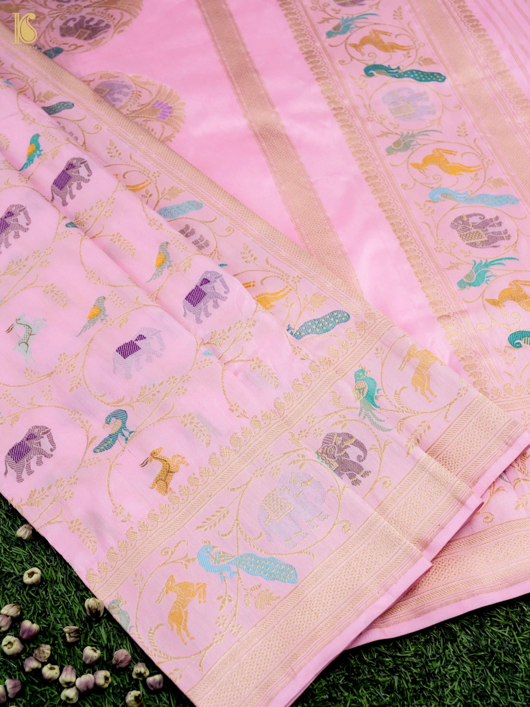 Handloom Banarasi Katan Silk Shikargah Saree