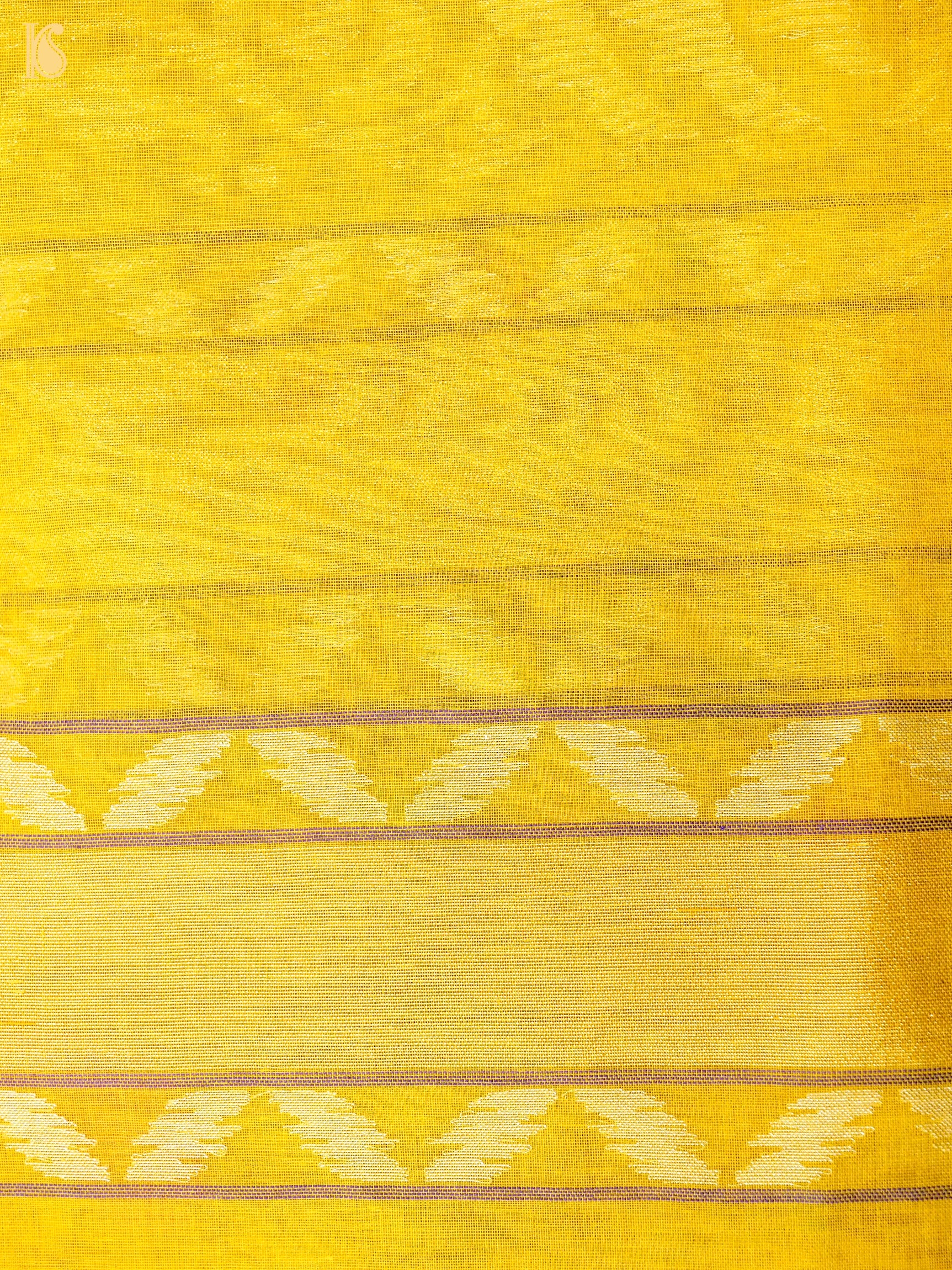 Handloom Banarasi Real Silver Zari Cotton Pitambari Saree