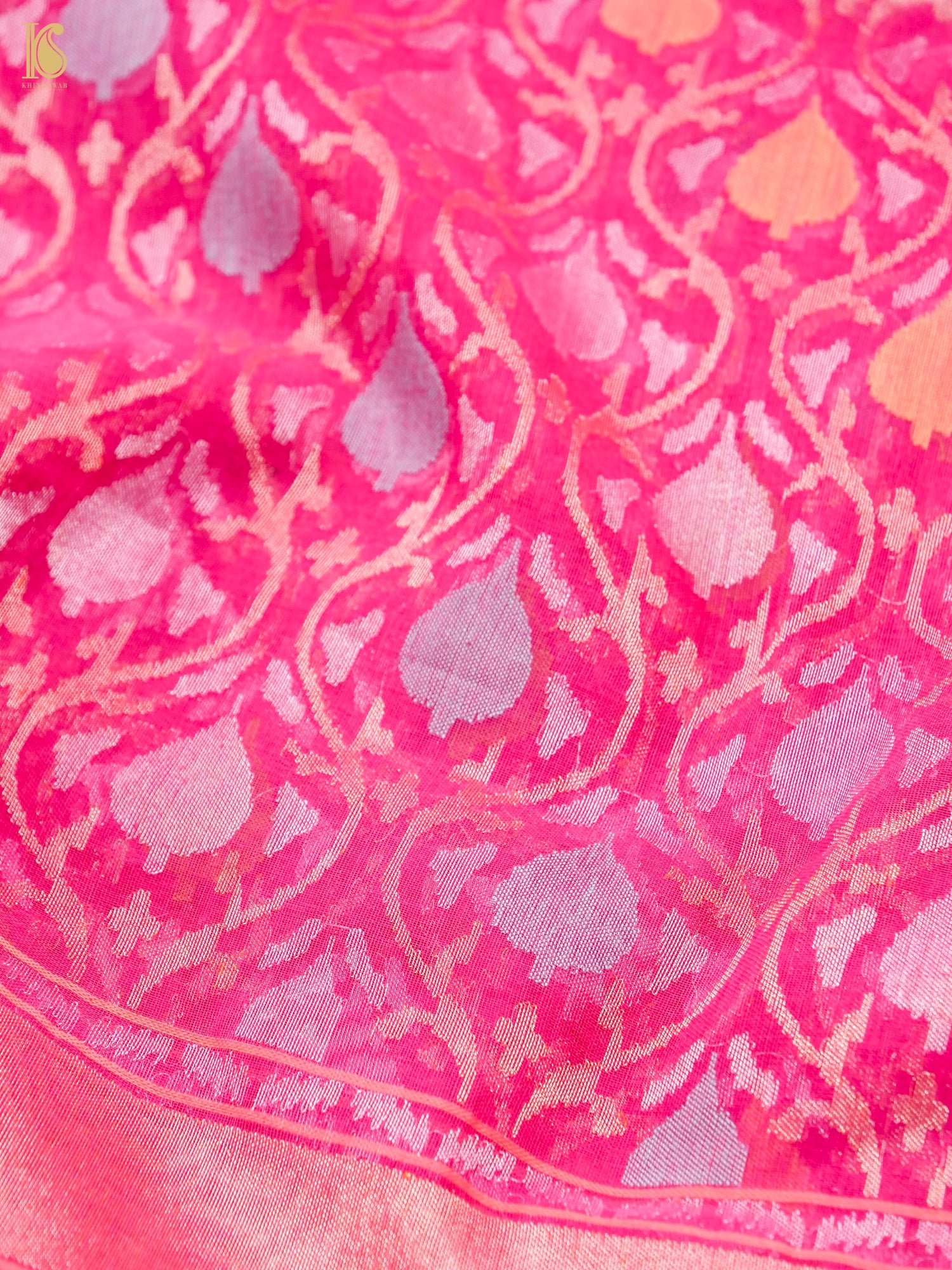 Handloom Banarasi Real Siver Zari Cotton Saree