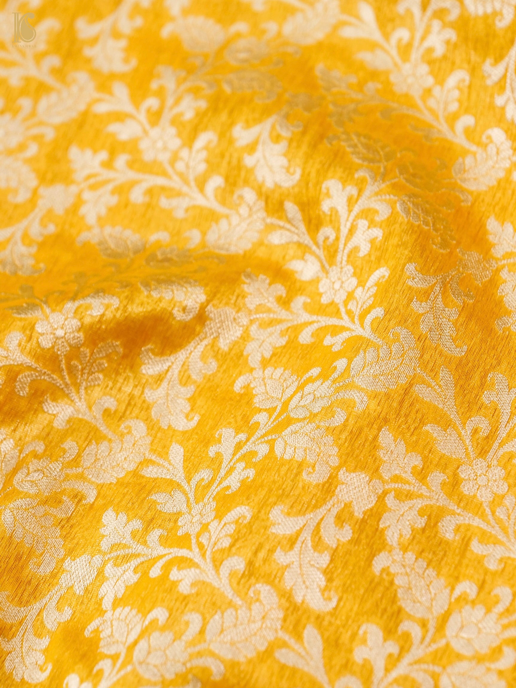 Handloom Kora Banarasi Jaal Saree