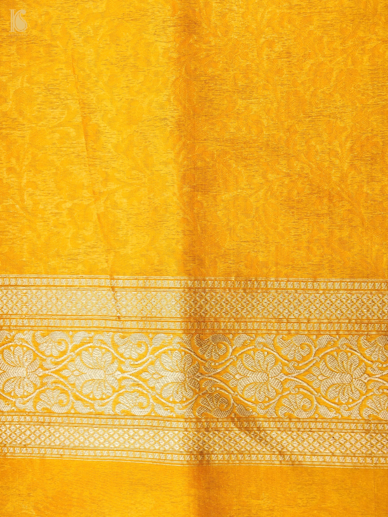 Handloom Kora Banarasi Jaal Saree