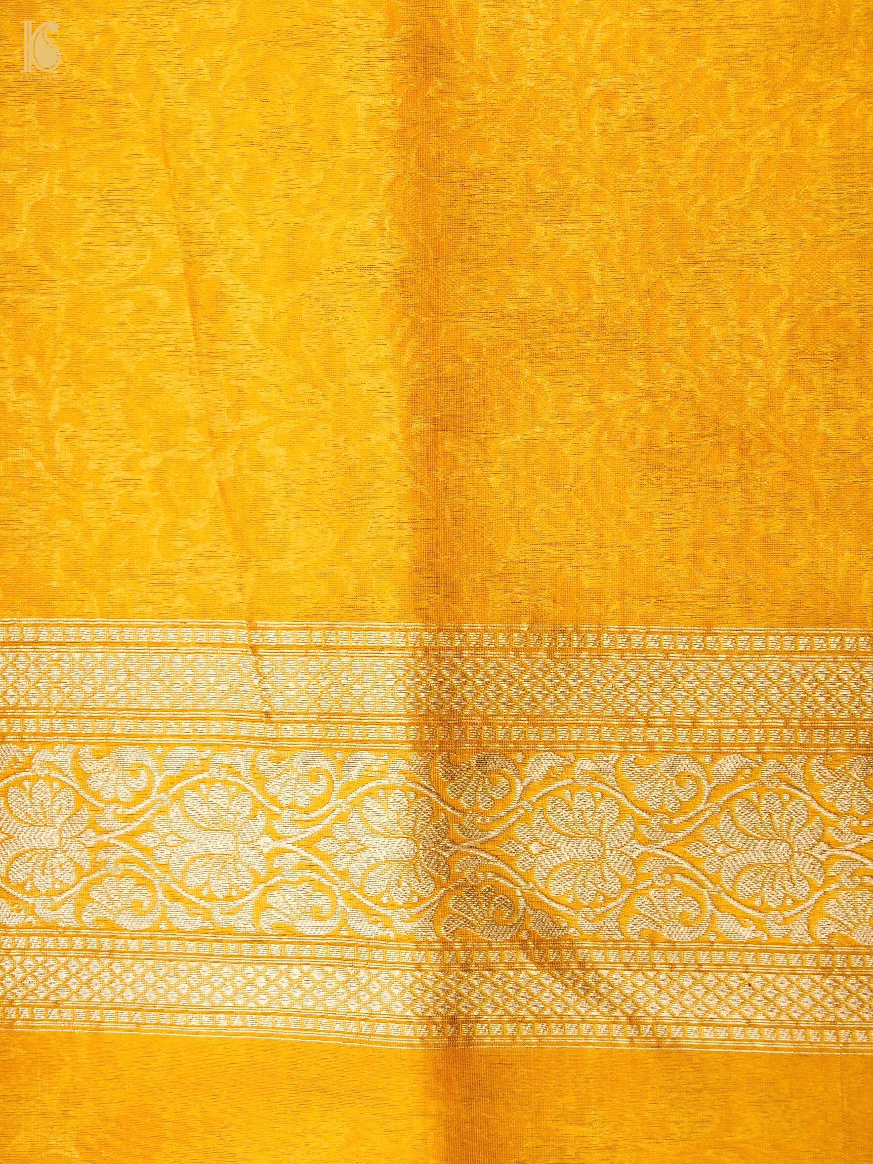 Handloom Kora Banarasi Jaal Saree