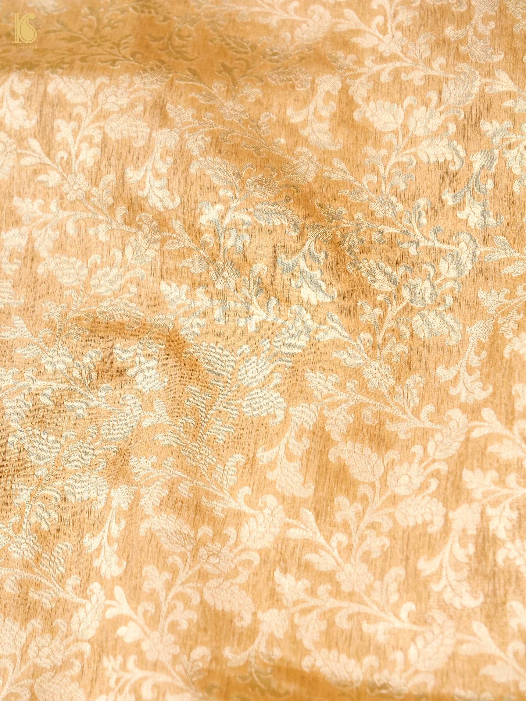 Handloom Kora Banarasi Jaal Saree