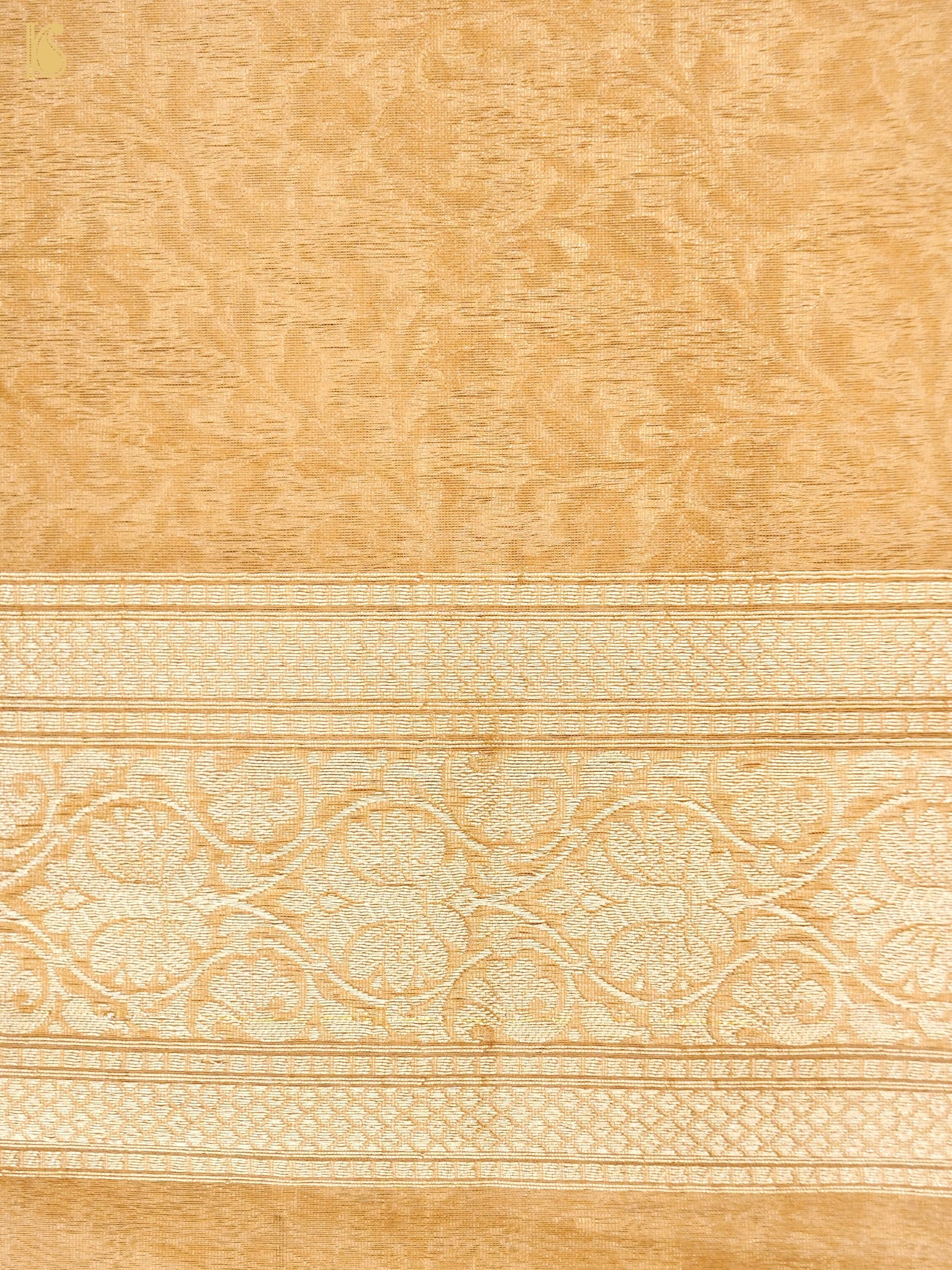 Handloom Kora Banarasi Jaal Saree