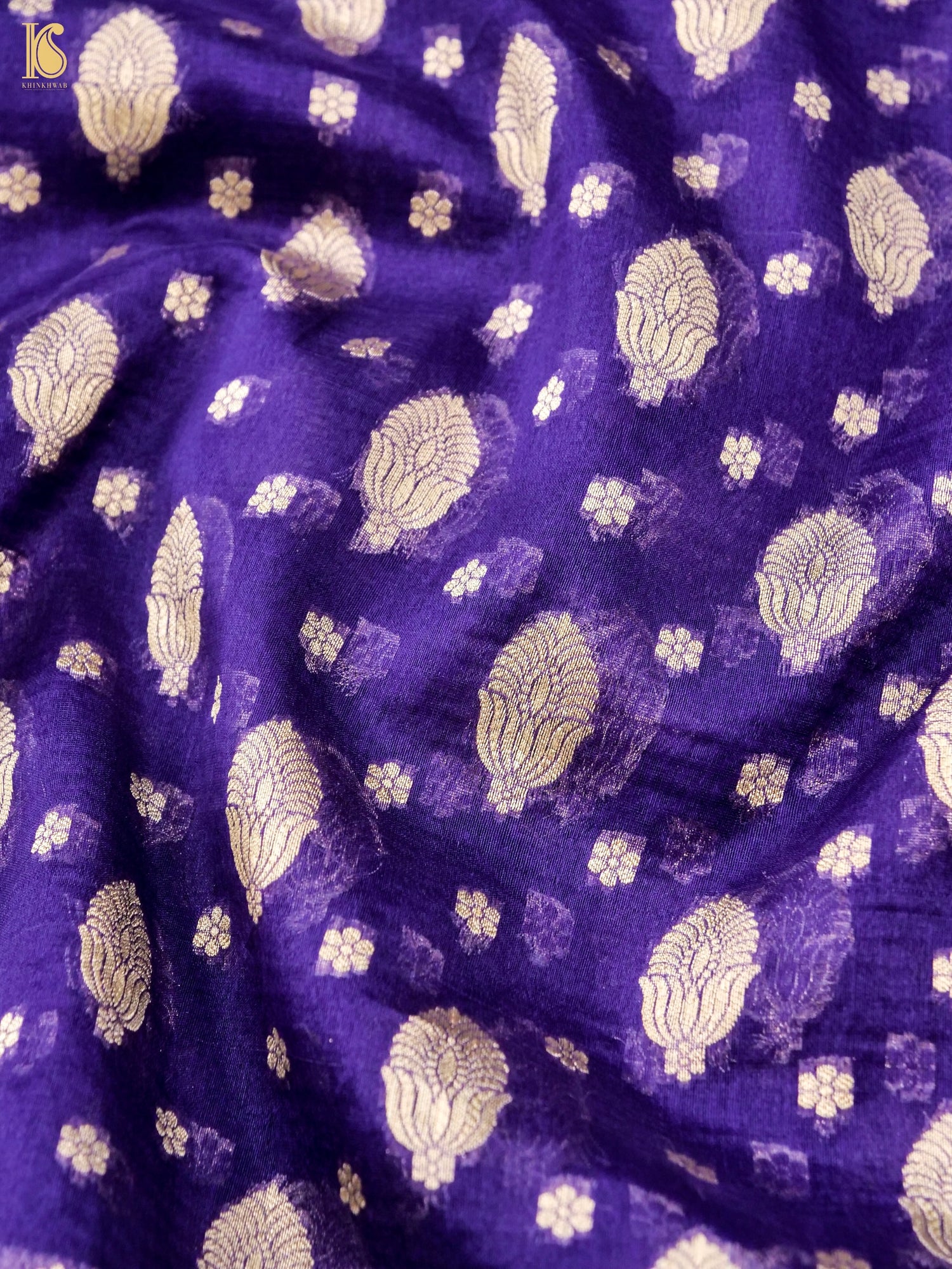 Handloom Kora Banarasi Jaal Saree