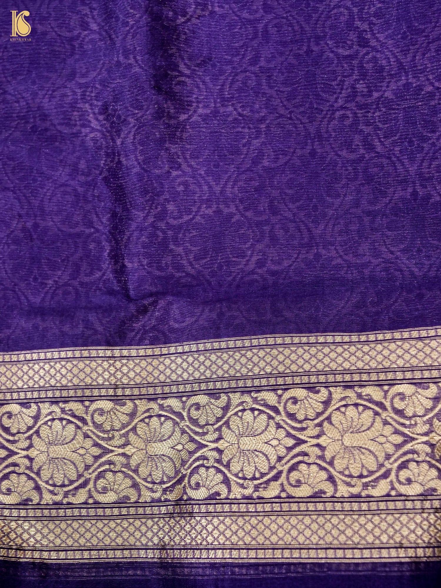 Handloom Kora Banarasi Jaal Saree