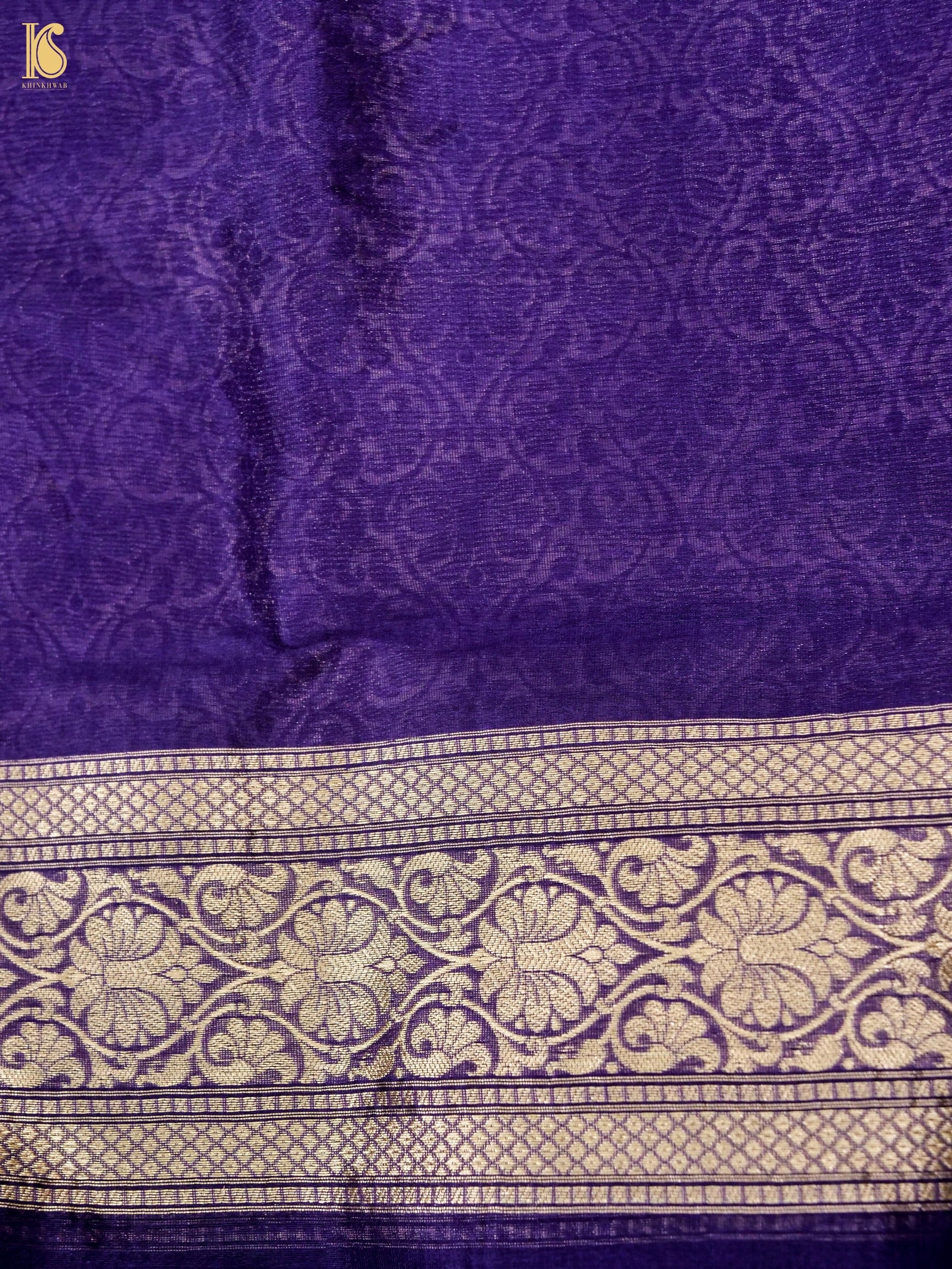 Handloom Kora Banarasi Jaal Saree