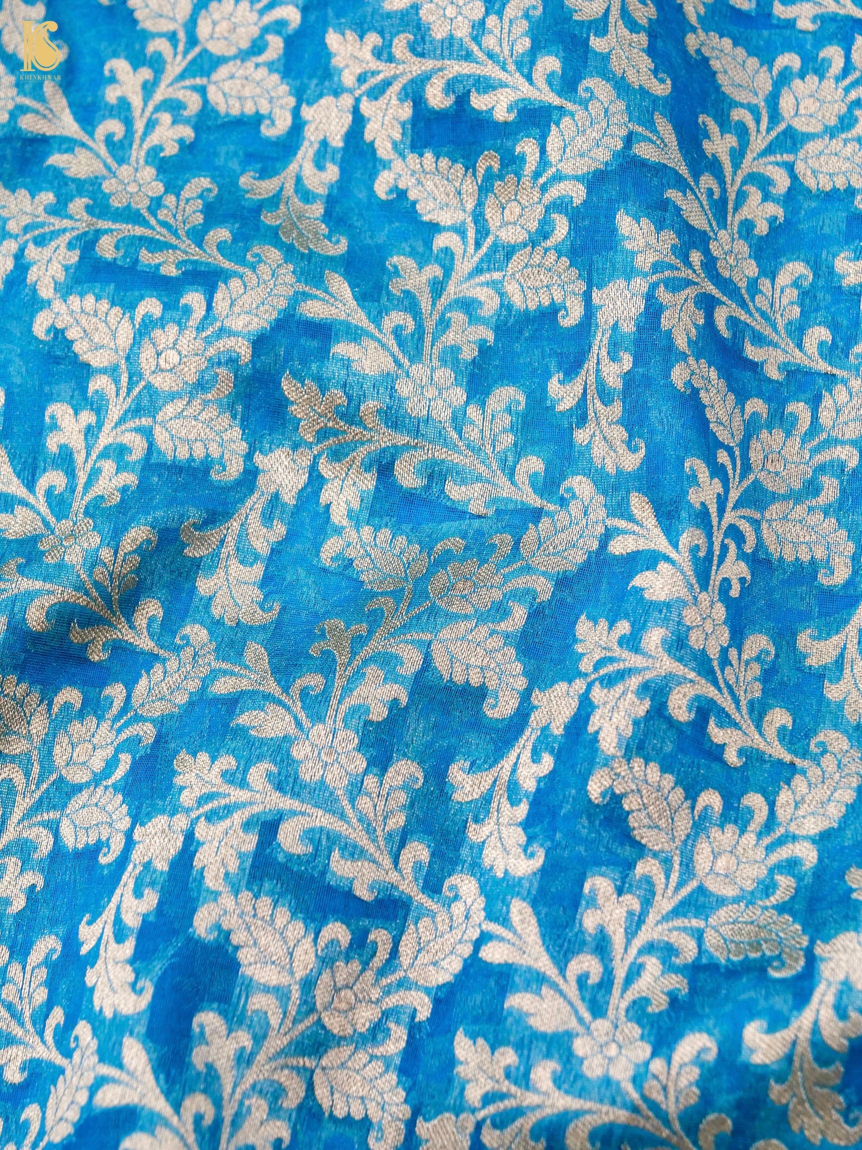 Handloom Kora Banarasi Jaal Saree