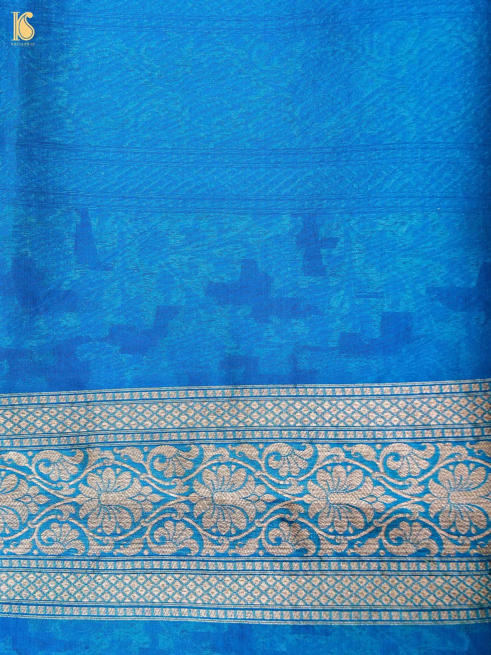 Handloom Kora Banarasi Jaal Saree