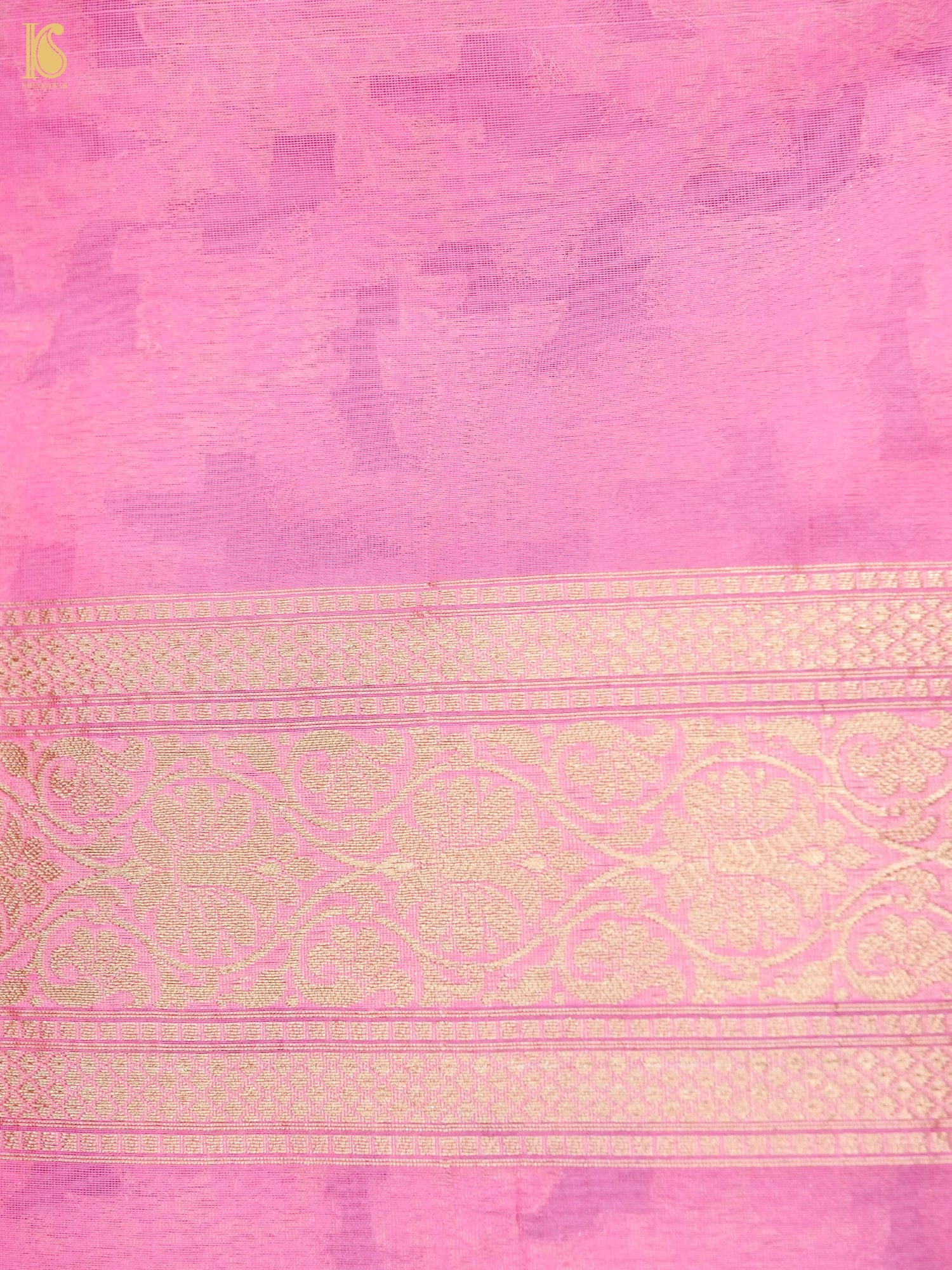 Handloom Kora Banarasi Jaal Saree