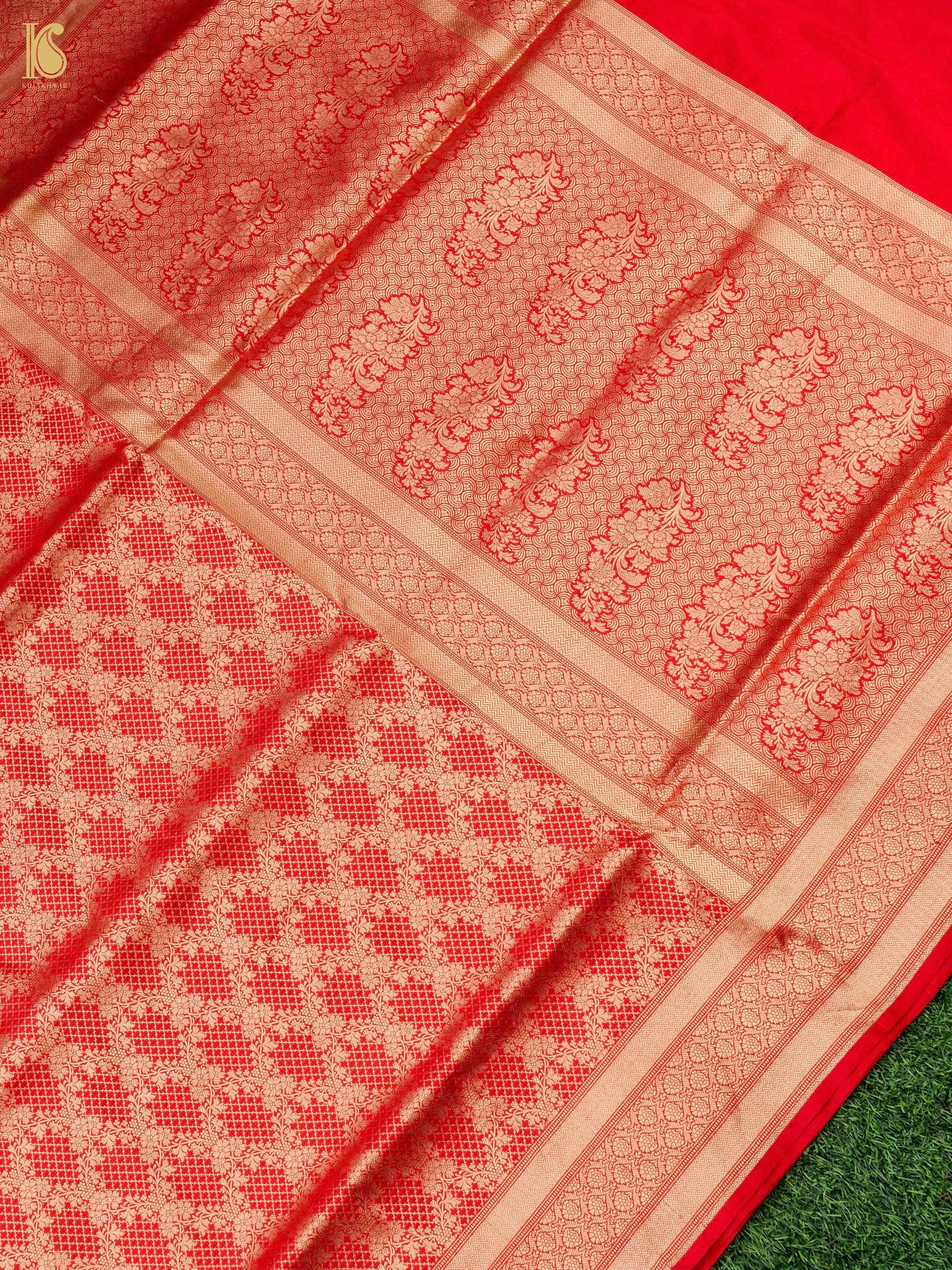Handloom Banarasi Silk Zari Tanchoi Saree