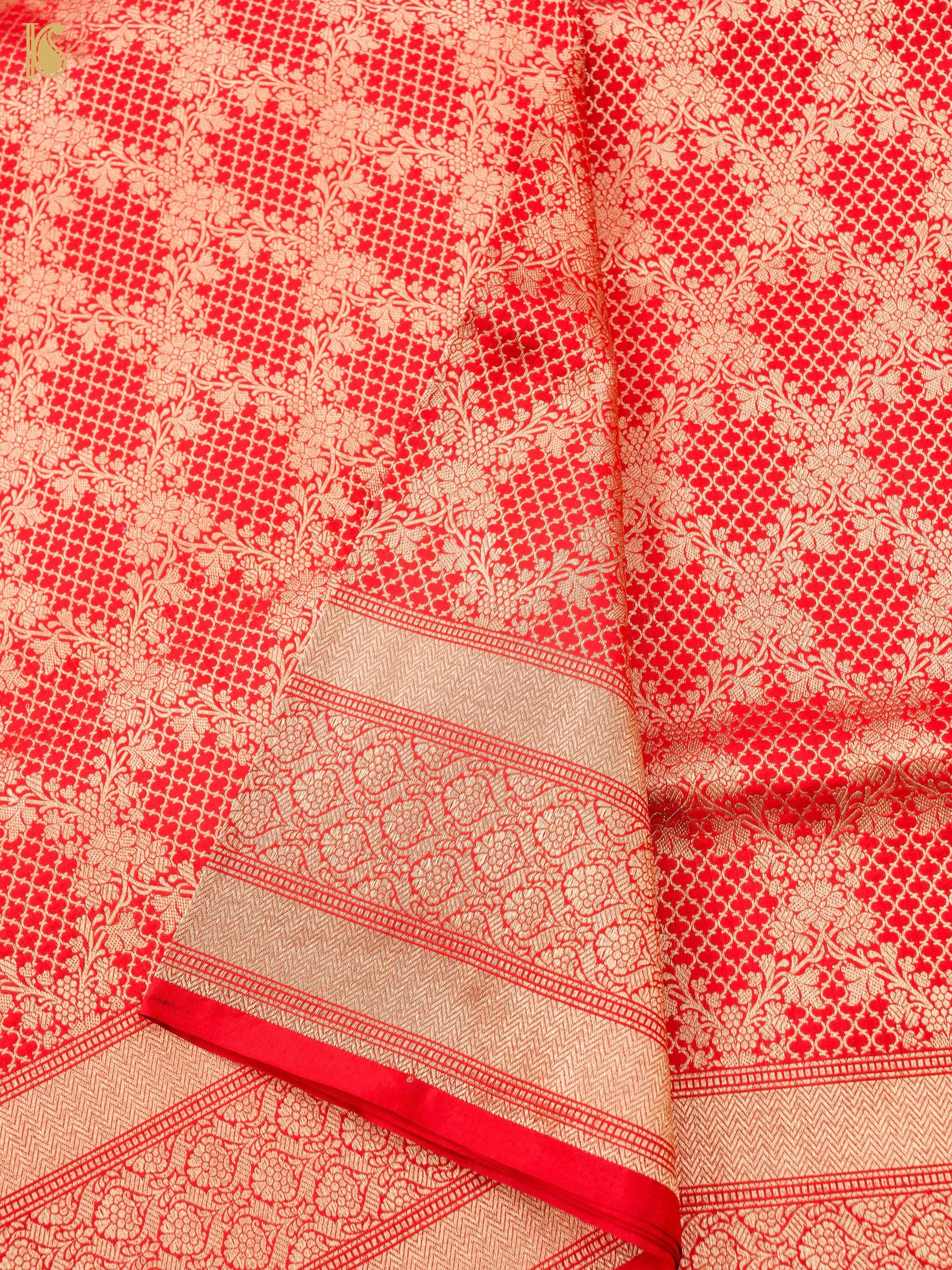 Handloom Banarasi Silk Zari Tanchoi Saree