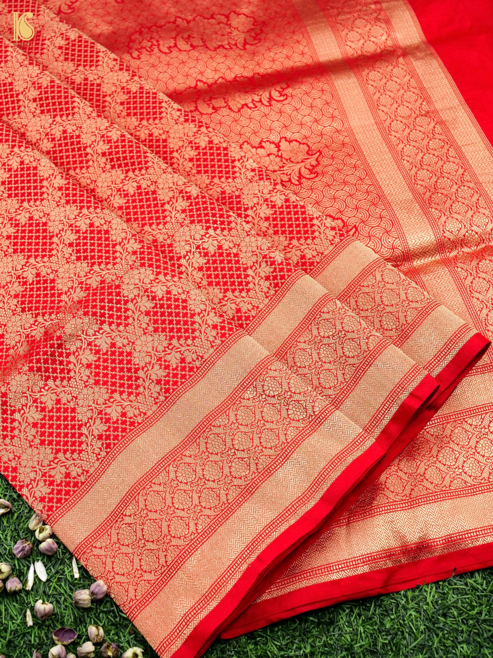 Handloom Banarasi Silk Zari Tanchoi Saree