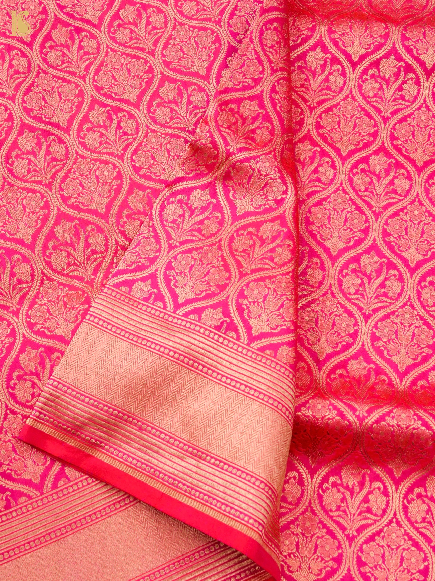 Handloom Banarasi Silk Zari Tanchoi Saree