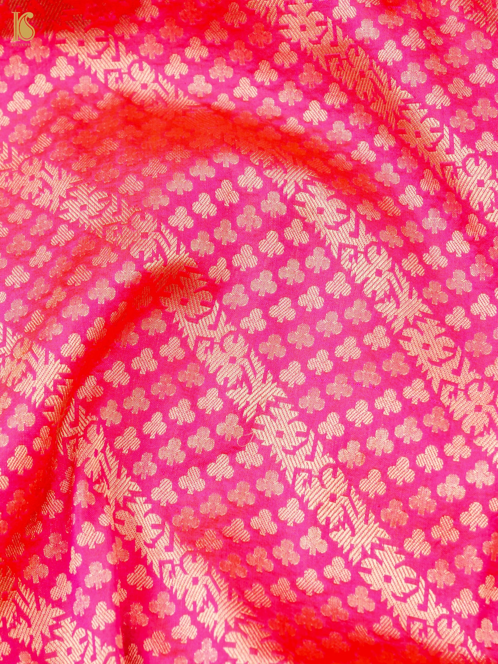 Handloom Banarasi Silk Zari Tanchoi Saree
