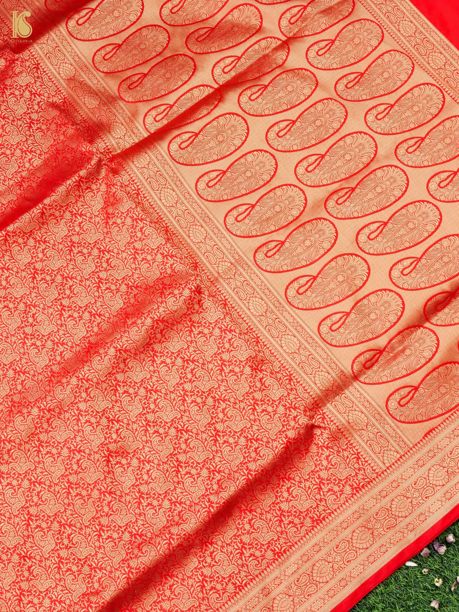 Handloom Banarasi Silk Zari Tanchoi Saree