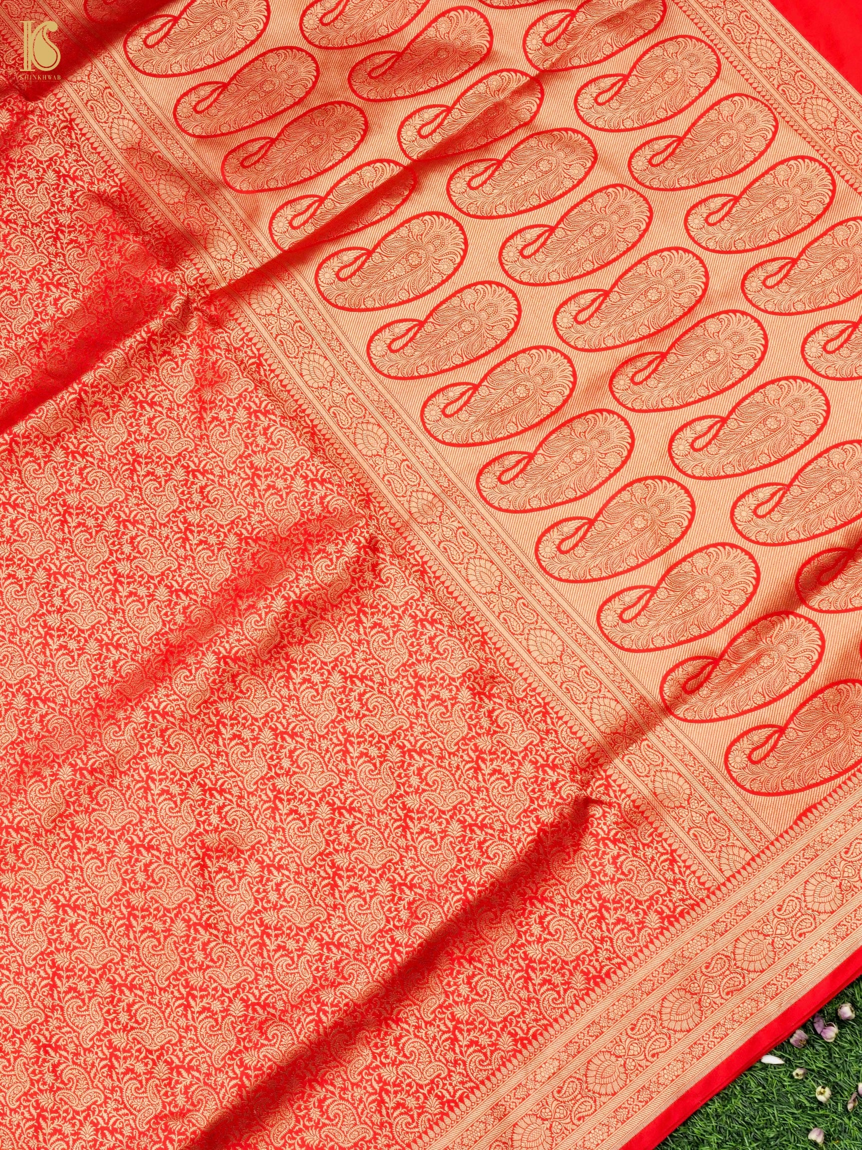 Handloom Banarasi Silk Zari Tanchoi Saree