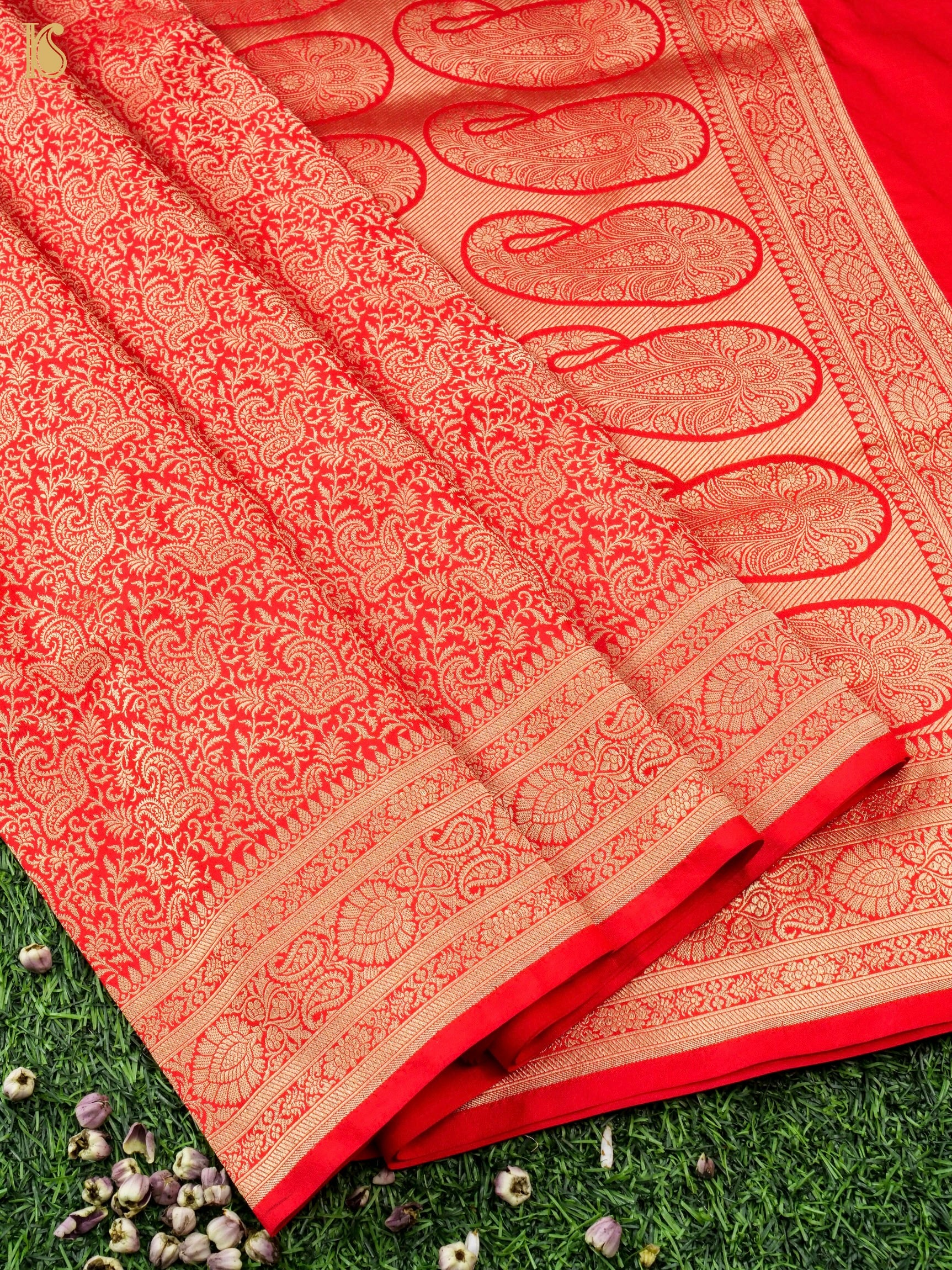 Handloom Banarasi Silk Zari Tanchoi Saree