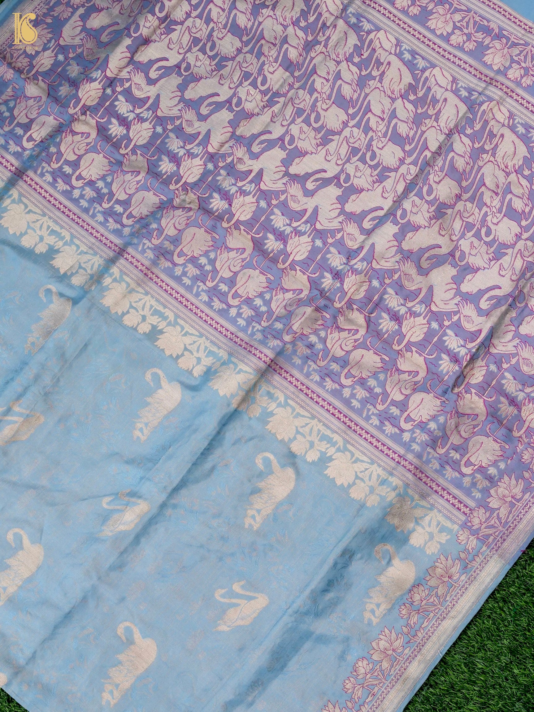 Handloom Banarasi Mashru Silk Tanchoi Saree