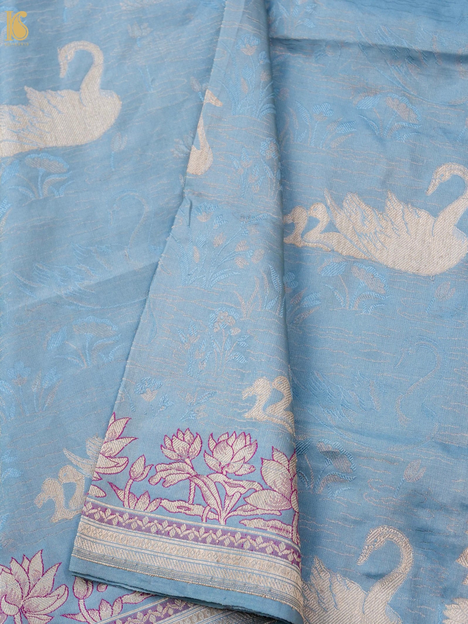 Handloom Banarasi Mashru Silk Tanchoi Saree