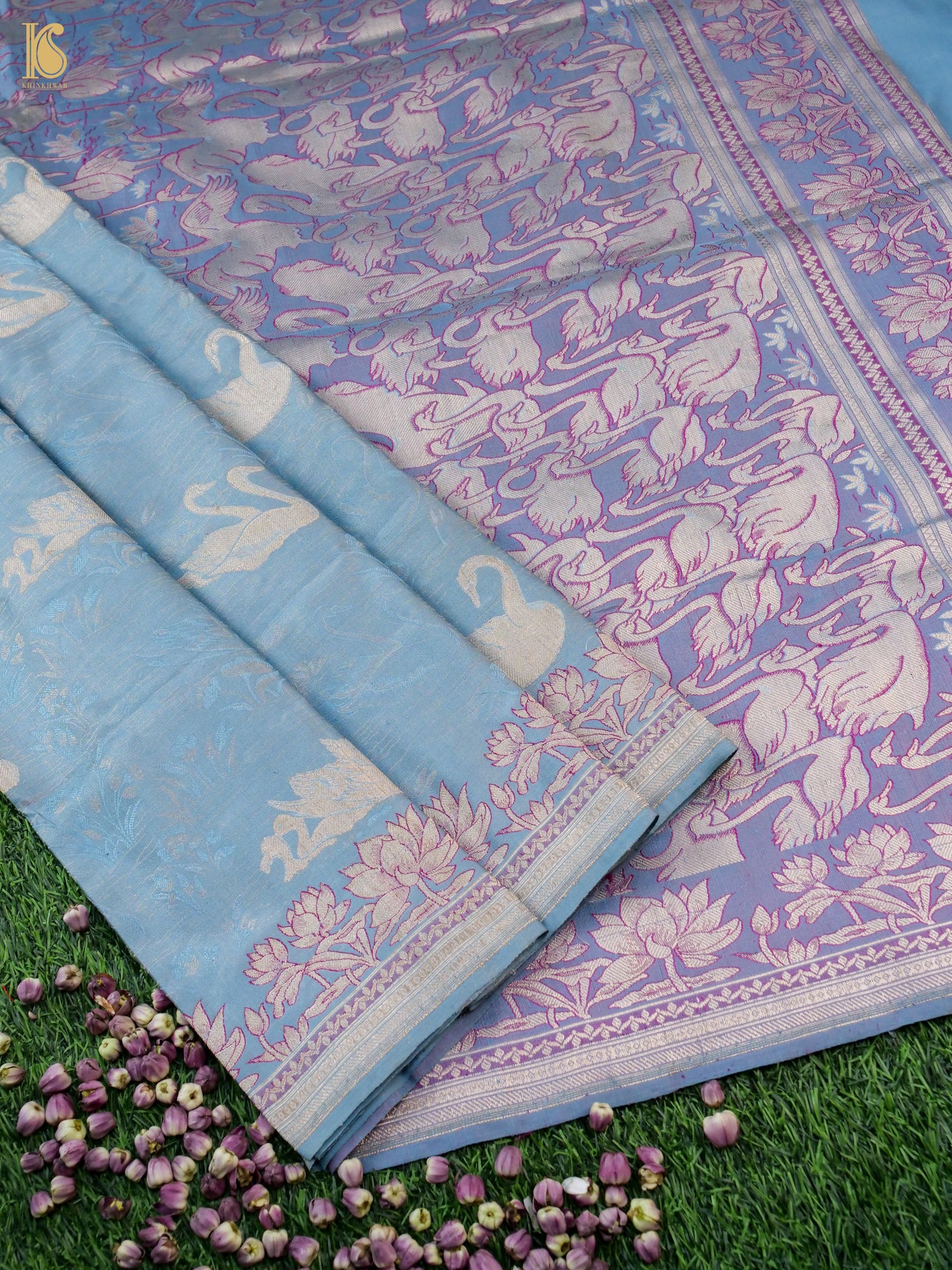 Handloom Banarasi Mashru Silk Tanchoi Saree