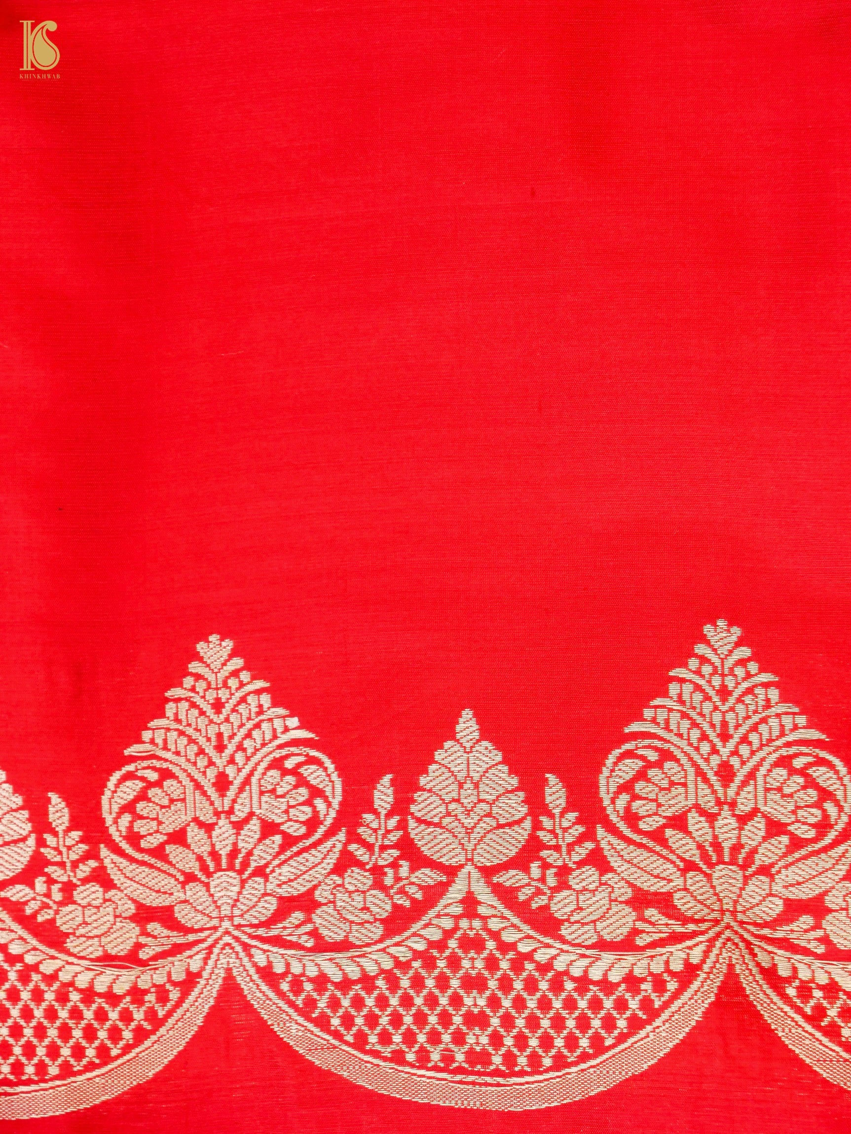 Handloom Banarasi Katan Silk Kadwa Stripes Saree