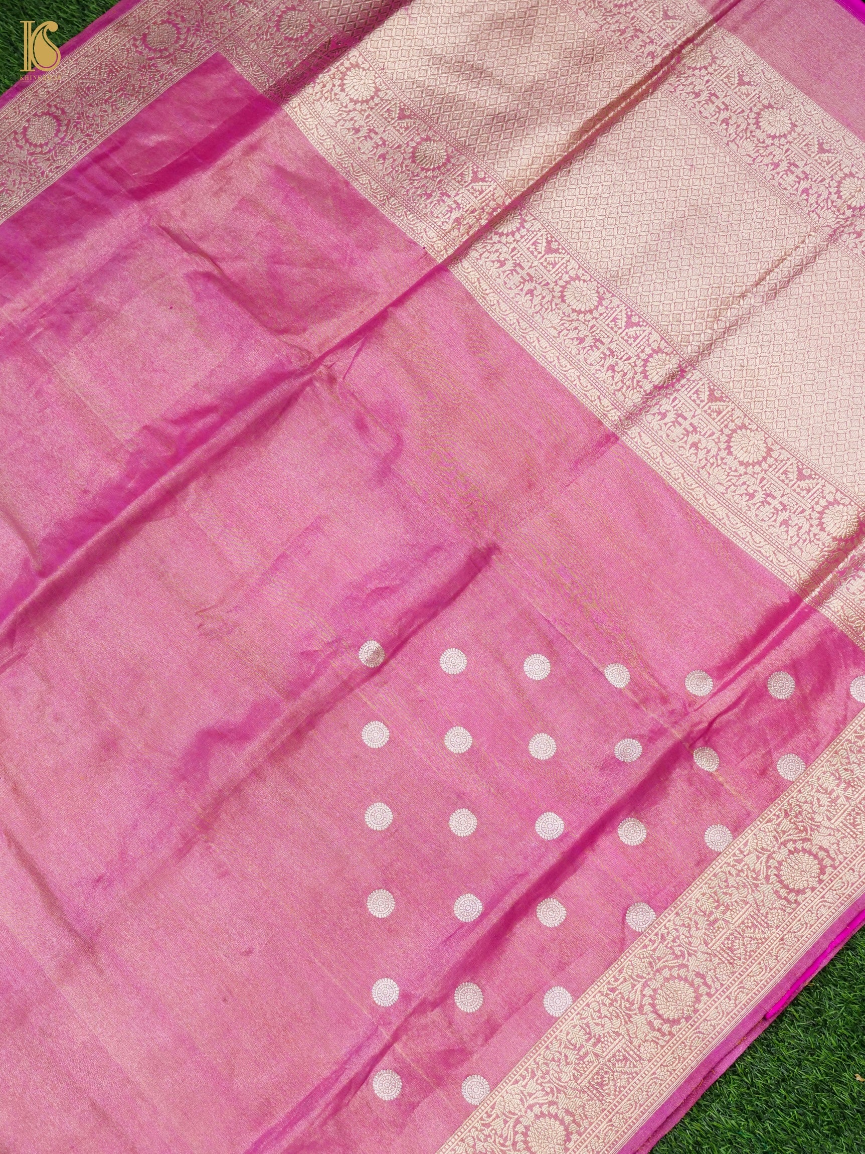 Handloom Banarasi Tissue Silk Rekha Saree