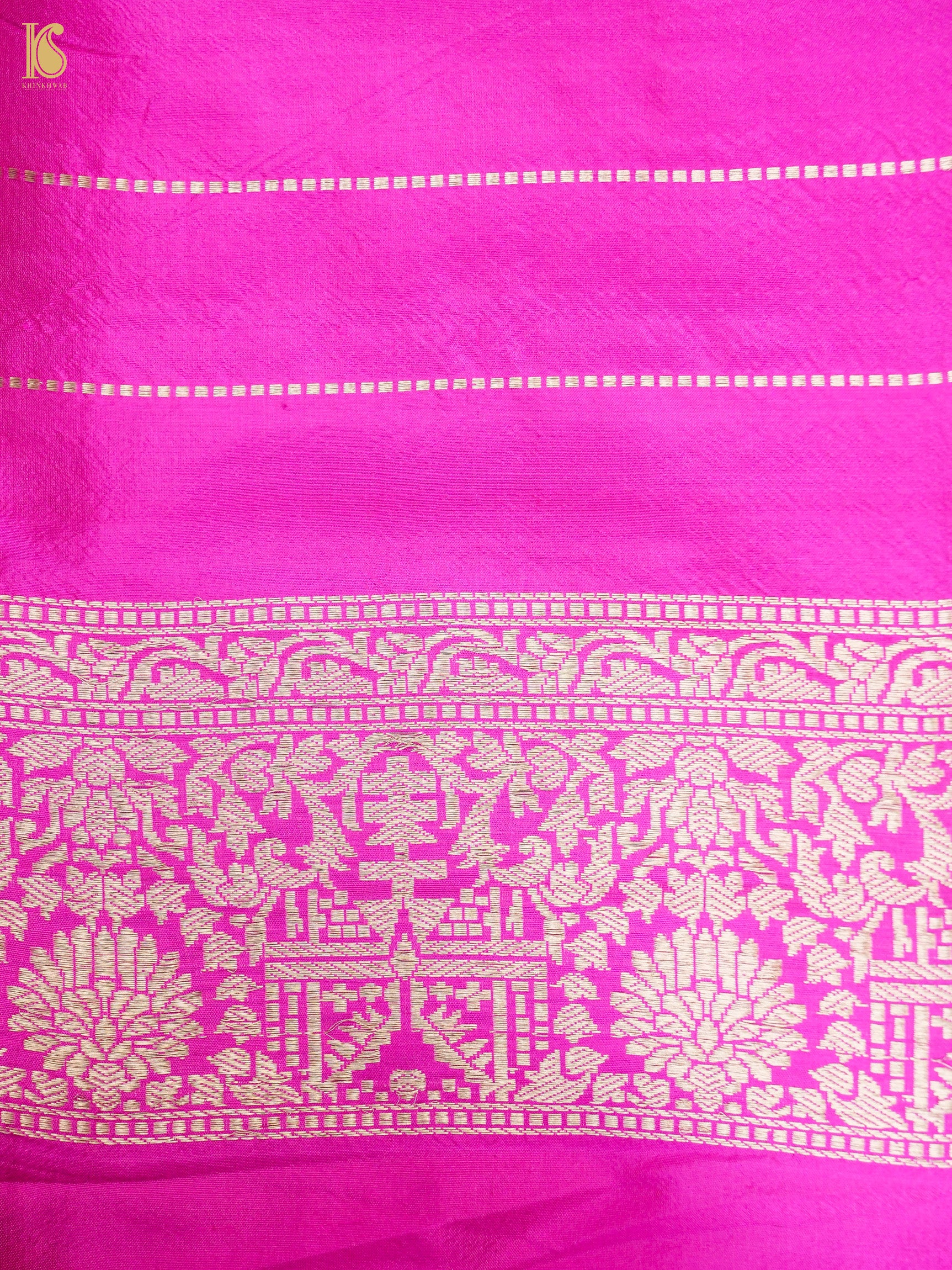 Handloom Banarasi Tissue Silk Rekha Saree