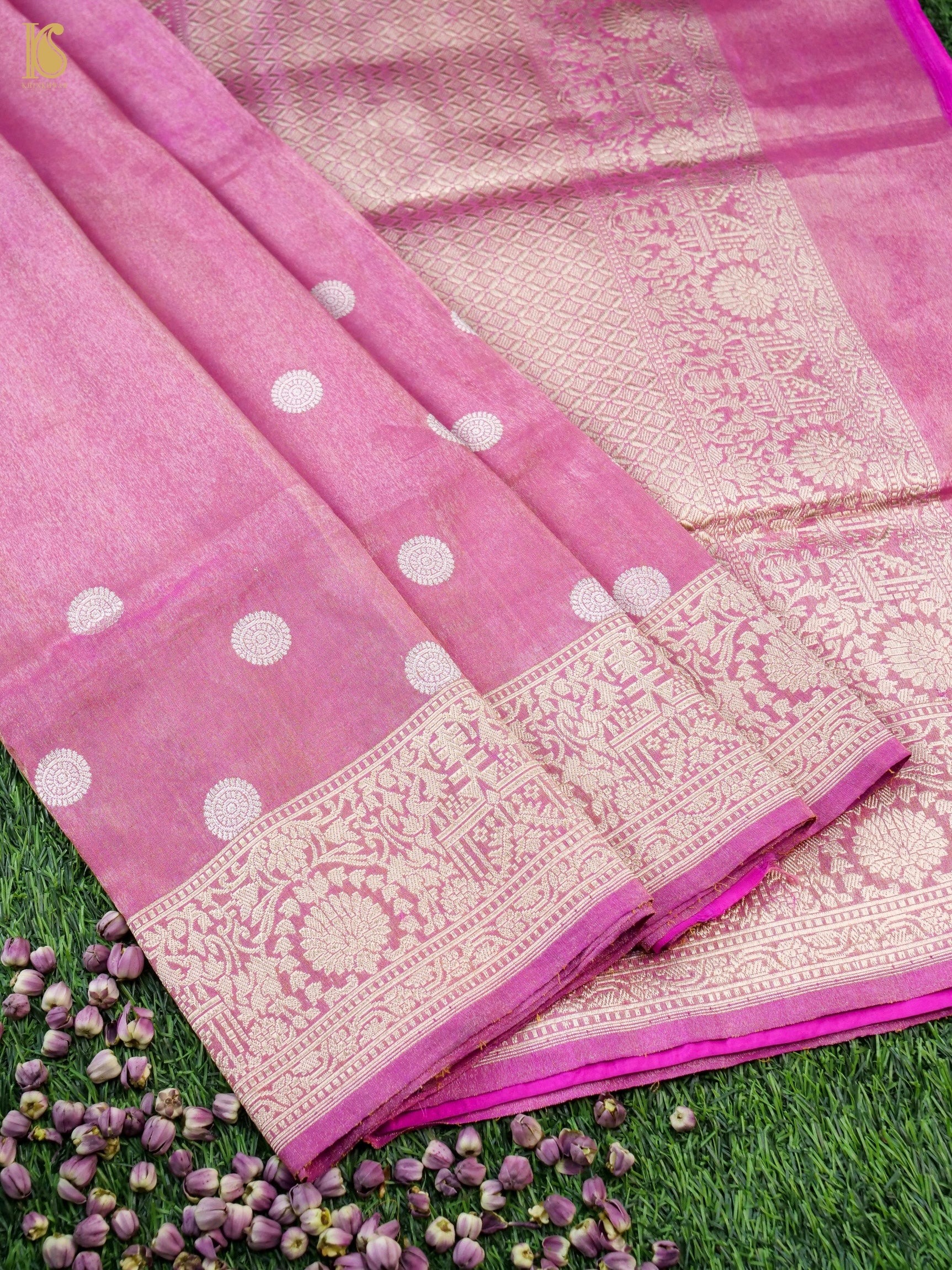 Handloom Banarasi Tissue Silk Rekha Saree