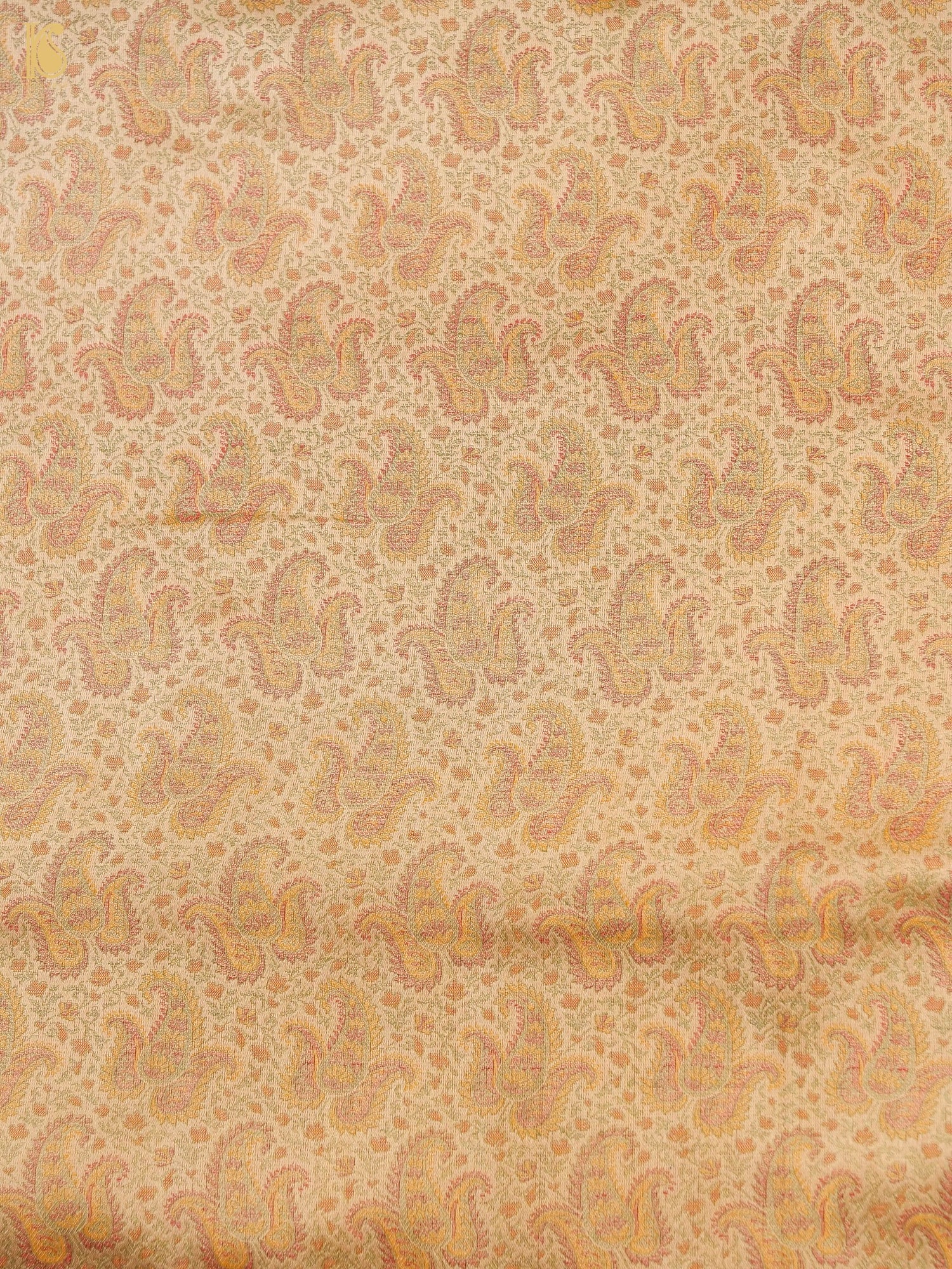 Handloom Banarasi Royal Ambi Tanchoi Silk Fabric