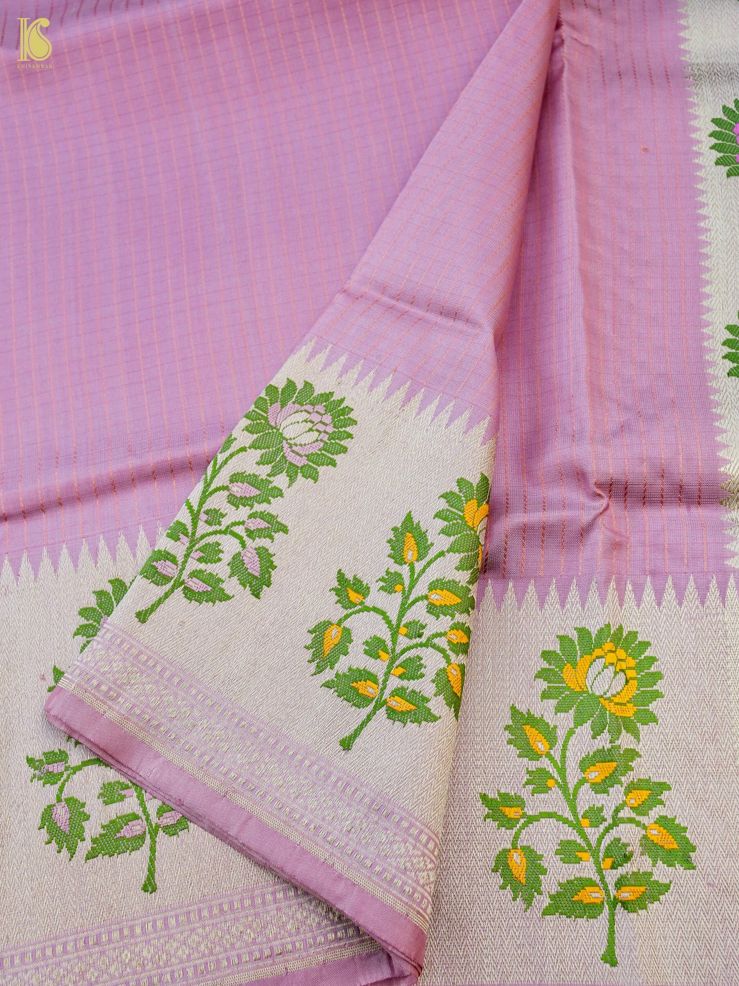 Banarasi Handloom Pure Katan Silk Kadwa Tilfi Saree