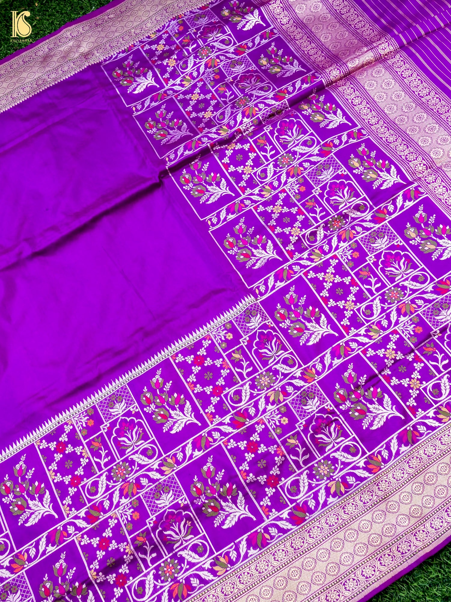 Banarasi Handloom Pure Katan Silk Kadwa Saree