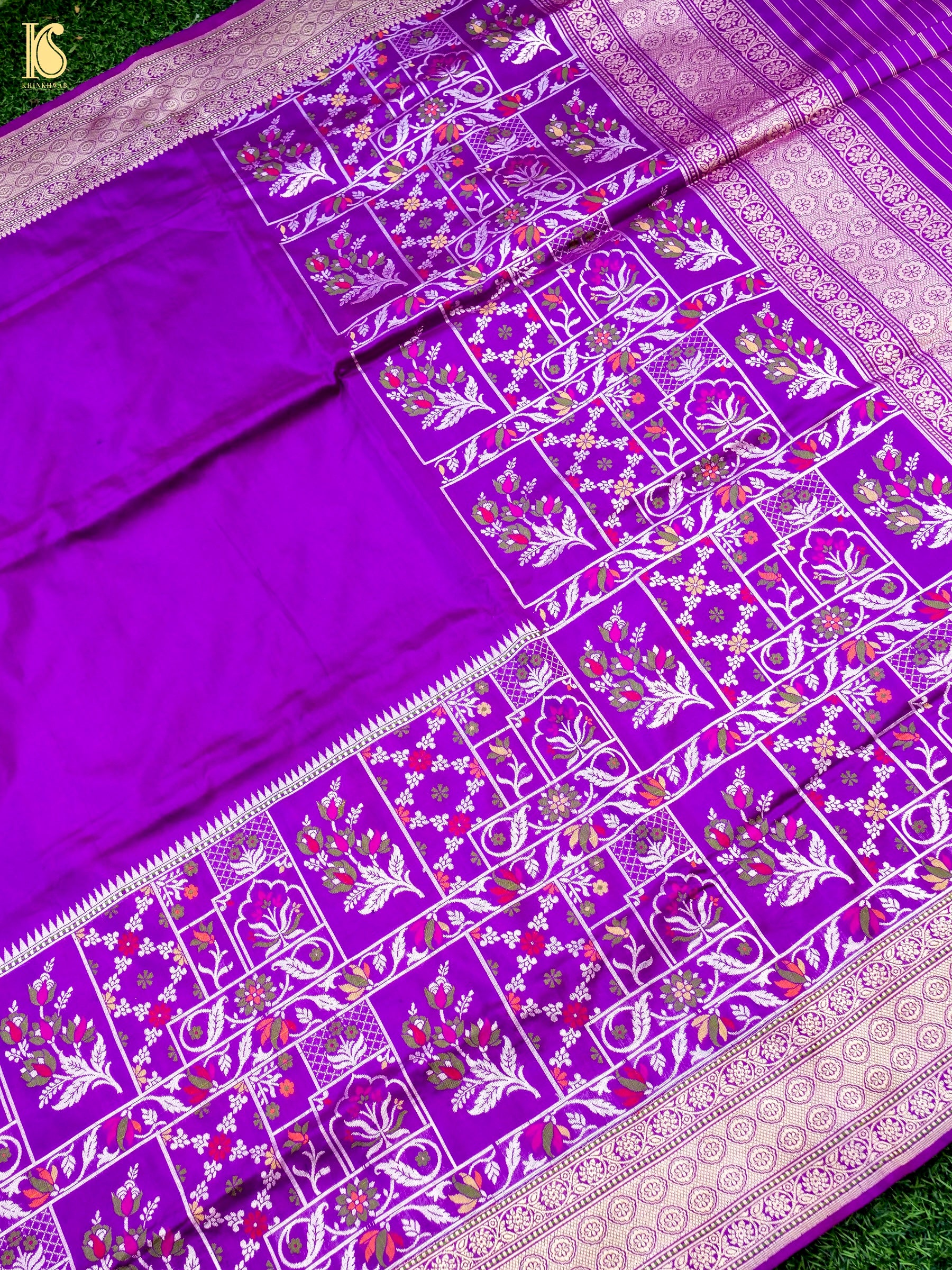Banarasi Handloom Pure Katan Silk Kadwa Saree