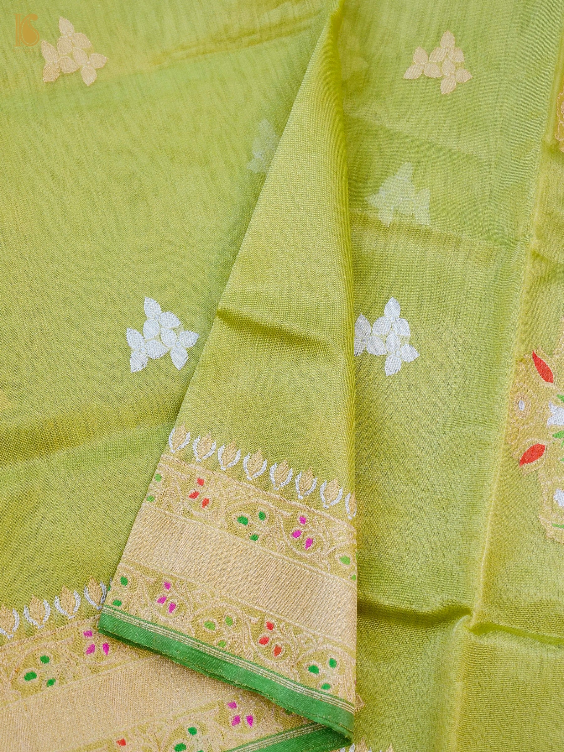 Handloom Banarasi Kora Tissue Ektara Tilfi Saree