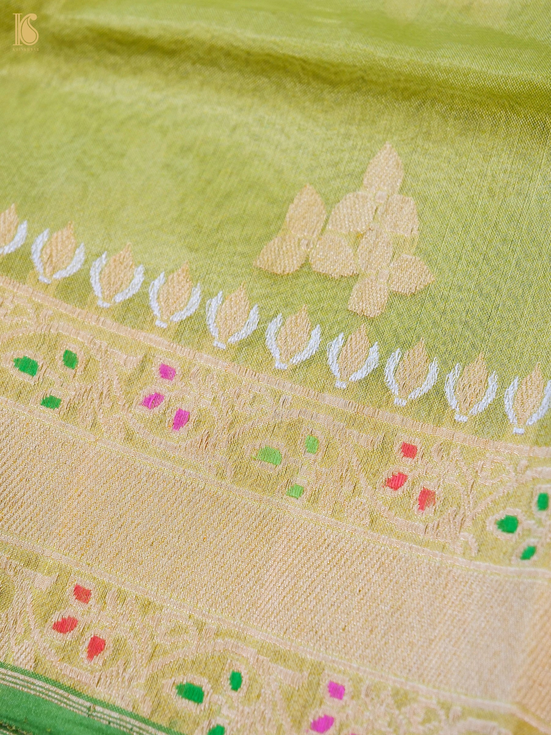 Handloom Banarasi Kora Tissue Ektara Tilfi Saree
