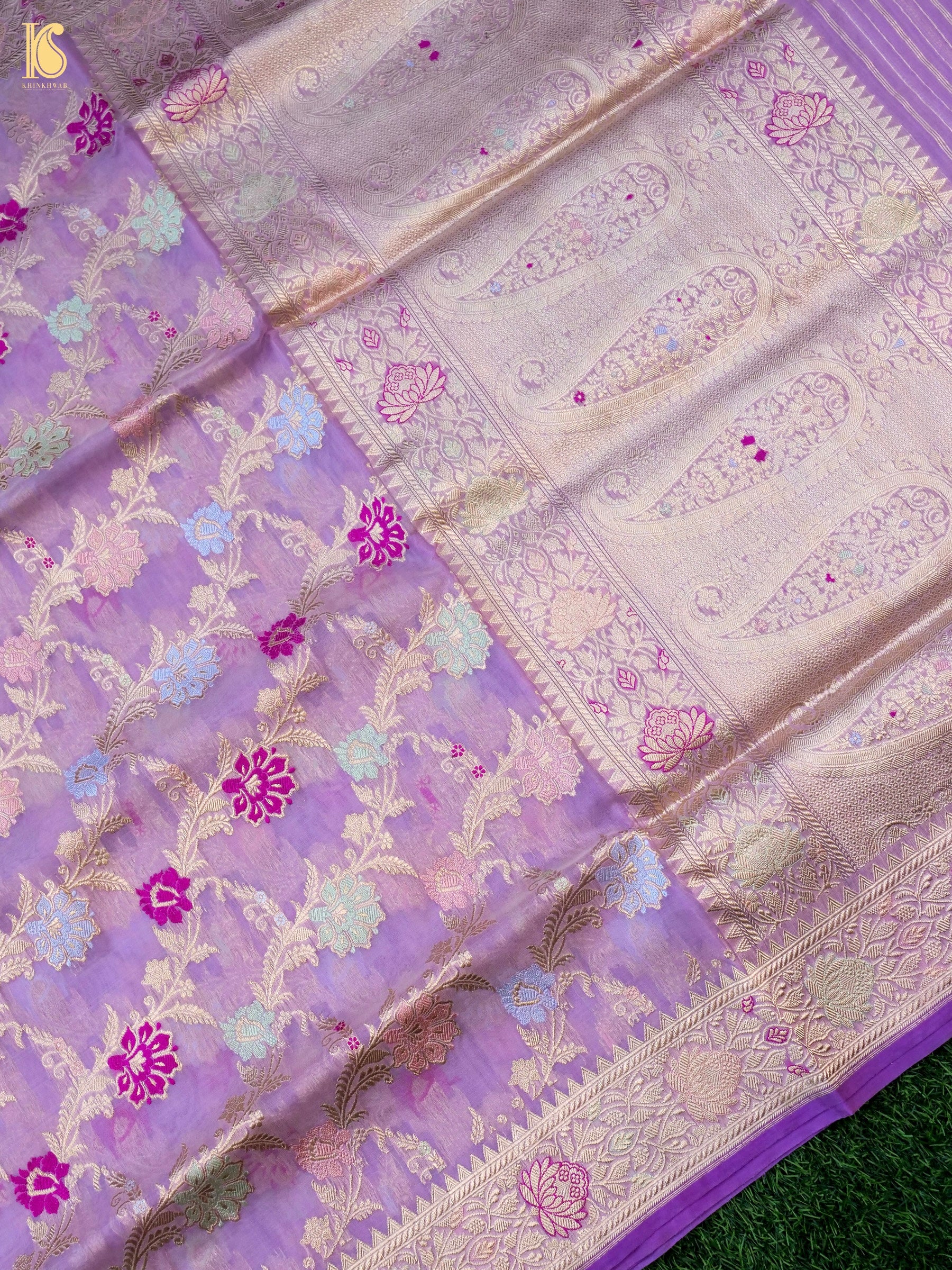 Handloom Banarasi Kora Kadwa Tilfi Saree