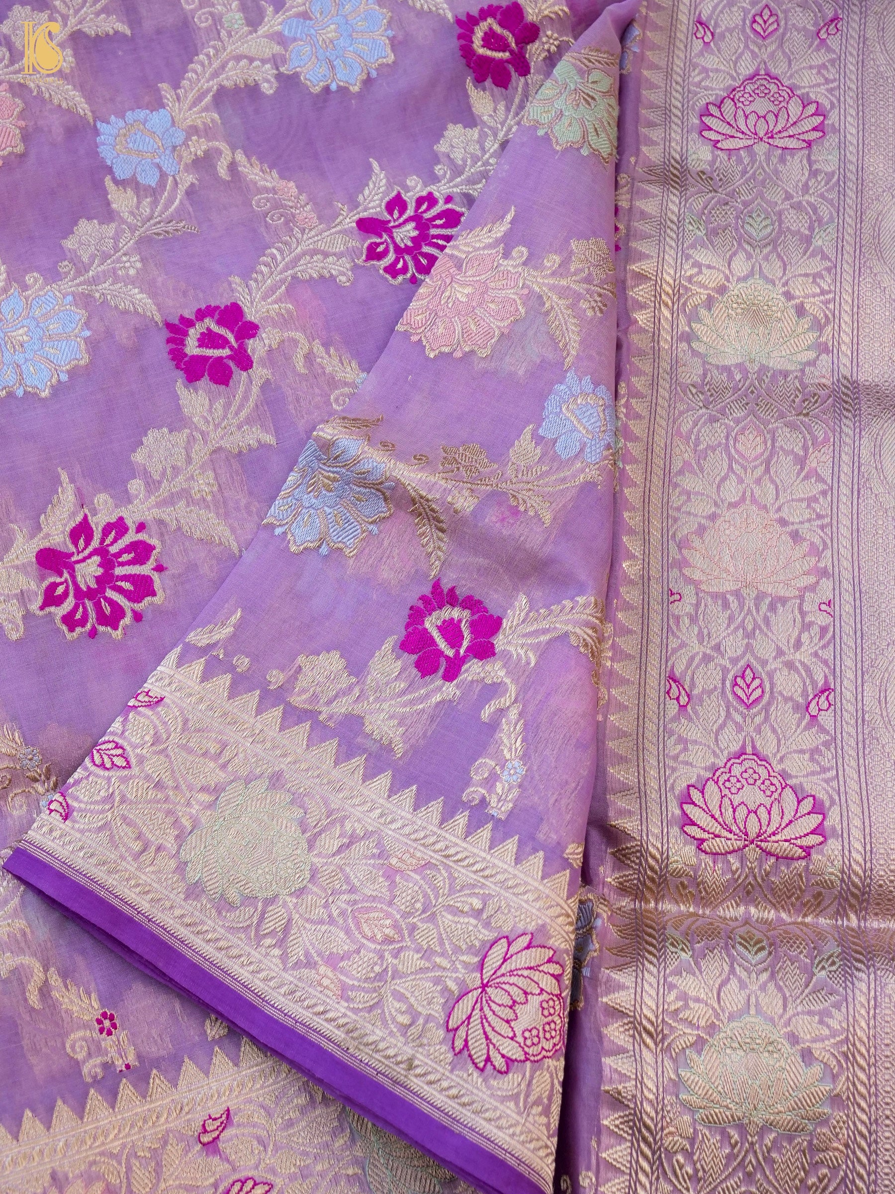 Handloom Banarasi Kora Kadwa Tilfi Saree
