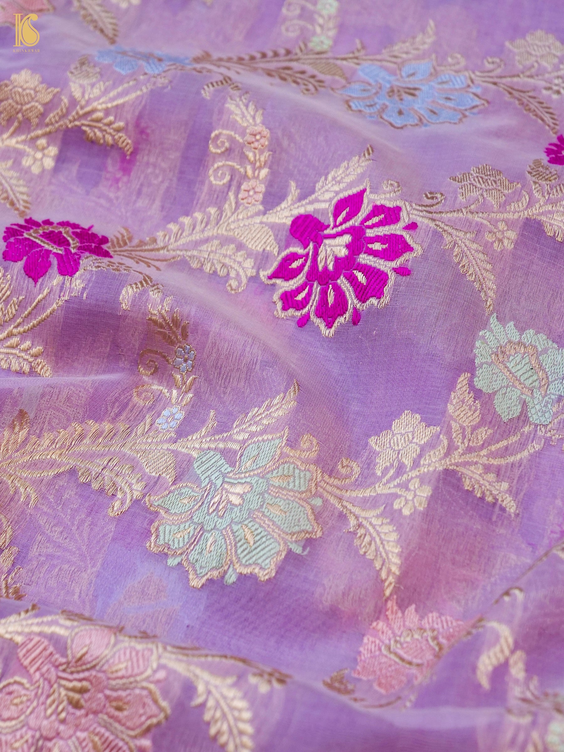 Handloom Banarasi Kora Kadwa Tilfi Saree