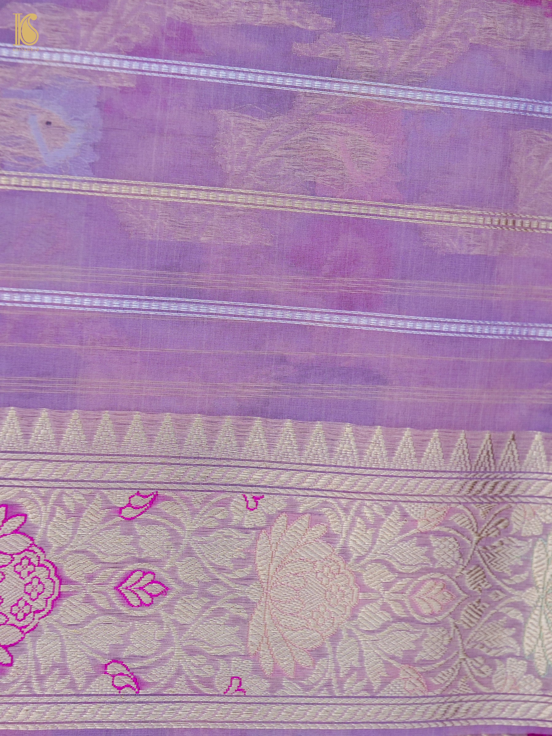 Handloom Banarasi Kora Kadwa Tilfi Saree