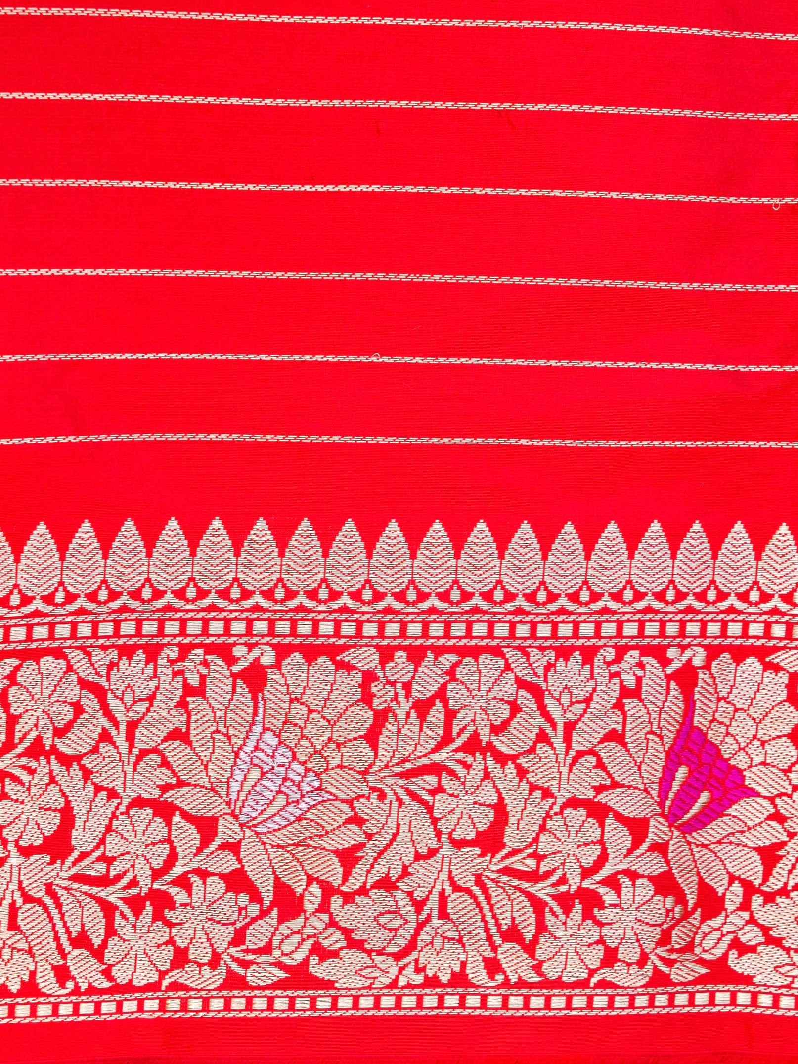 Banarasi Handloom Pure Katan Silk Kadwa Jangla Saree