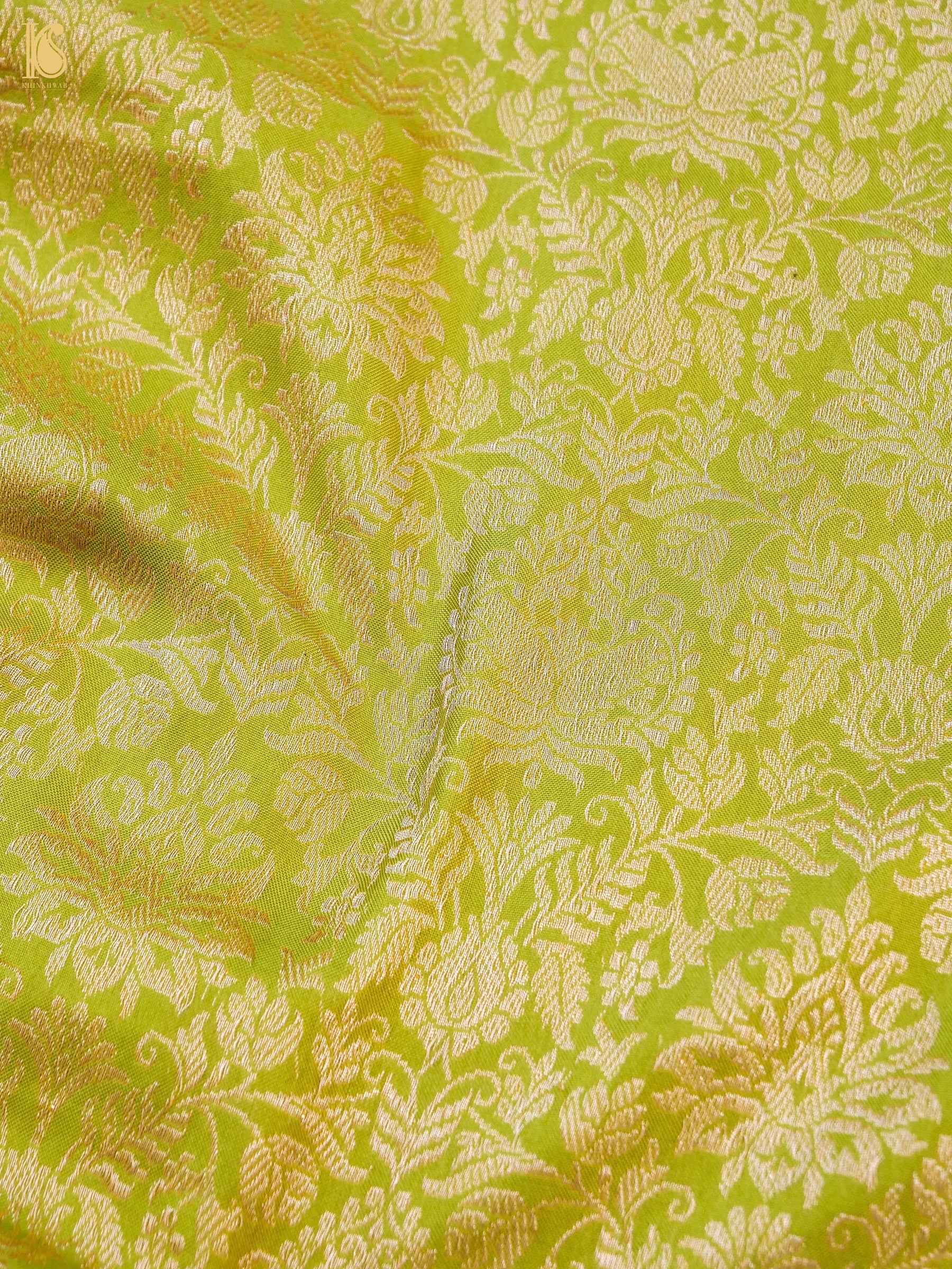 Handloom Banarasi Silk Zari Tanchoi Ektara Mina Saree