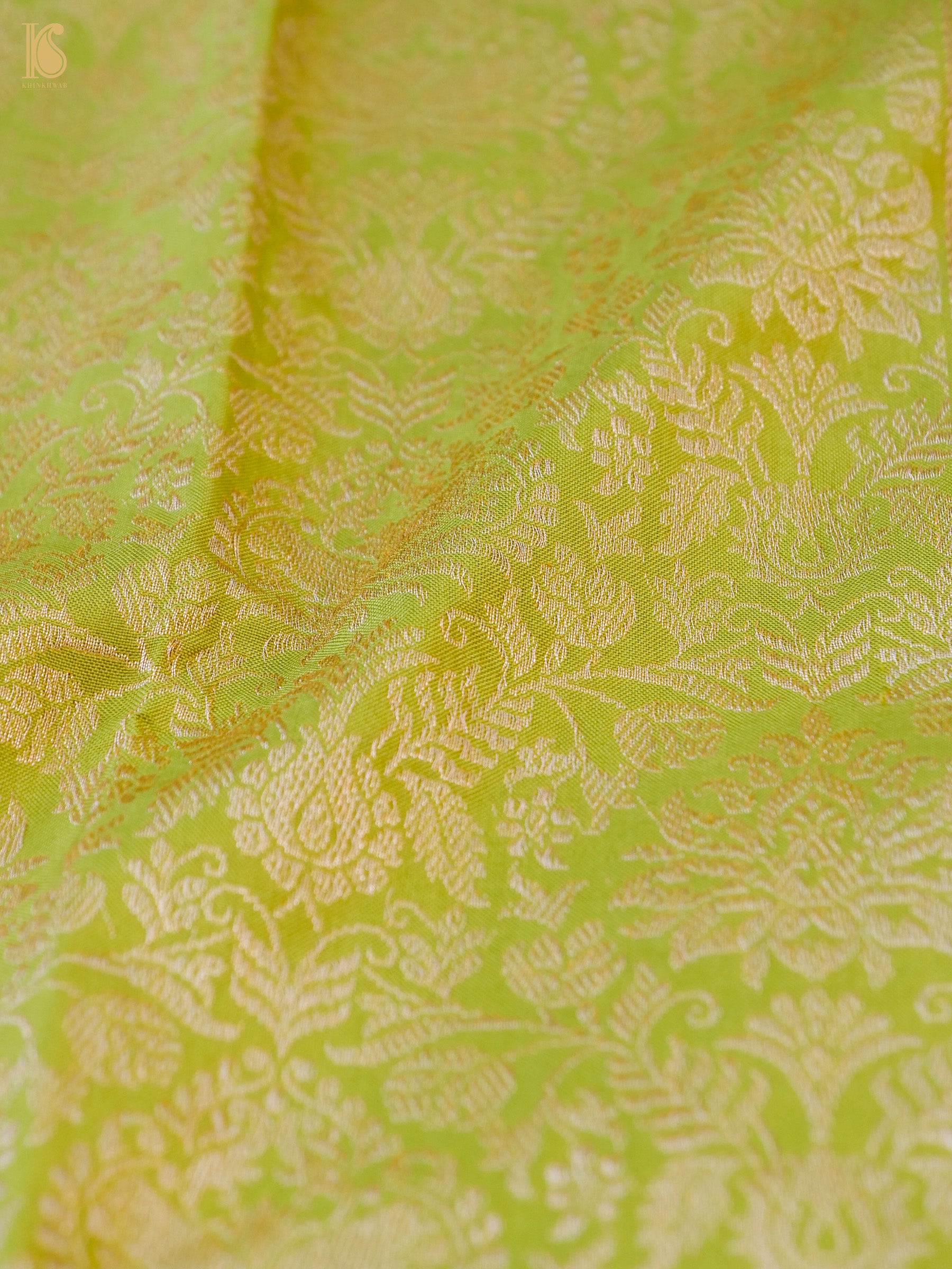 Handloom Banarasi Silk Zari Tanchoi Ektara Mina Saree