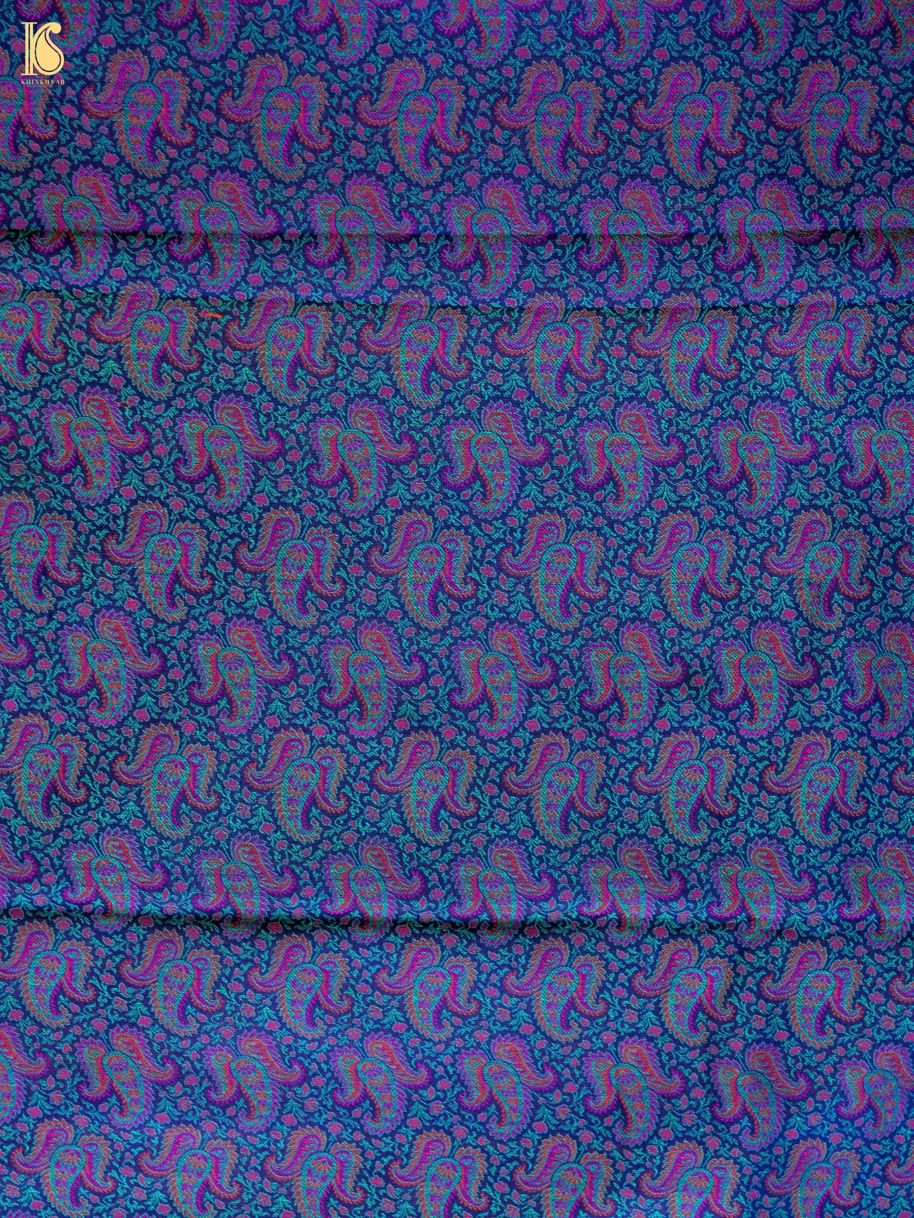 Handloom Banarasi Royal Ambi Tanchoi Silk Fabric