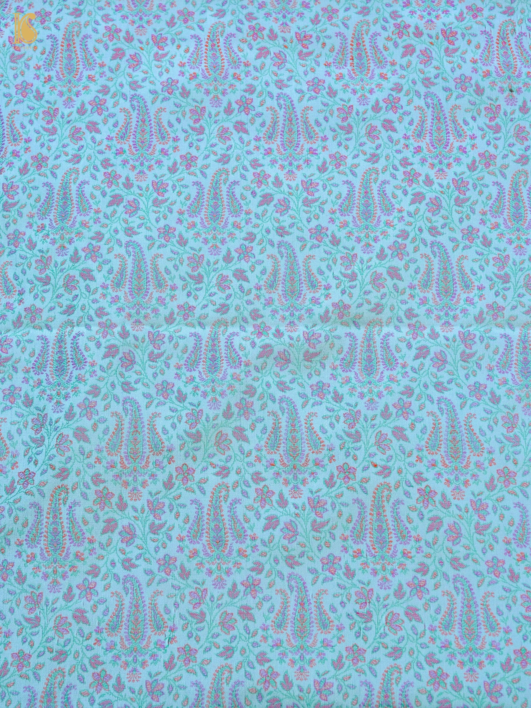 Handloom Banarasi Nawabi Ambi Tanchoi Silk Fabric