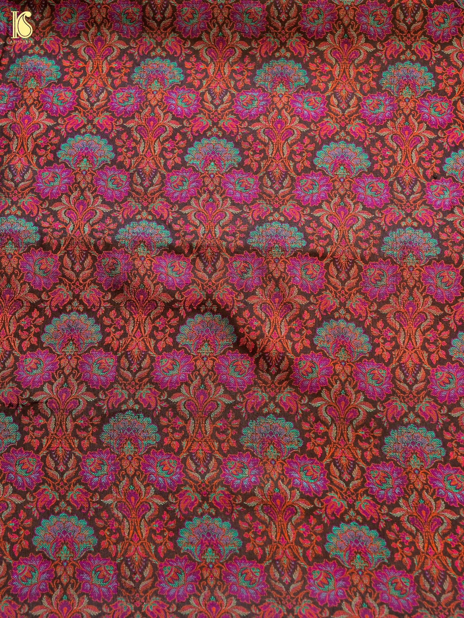 Handloom Banarasi Tanchoi Silk Kamal Fabric
