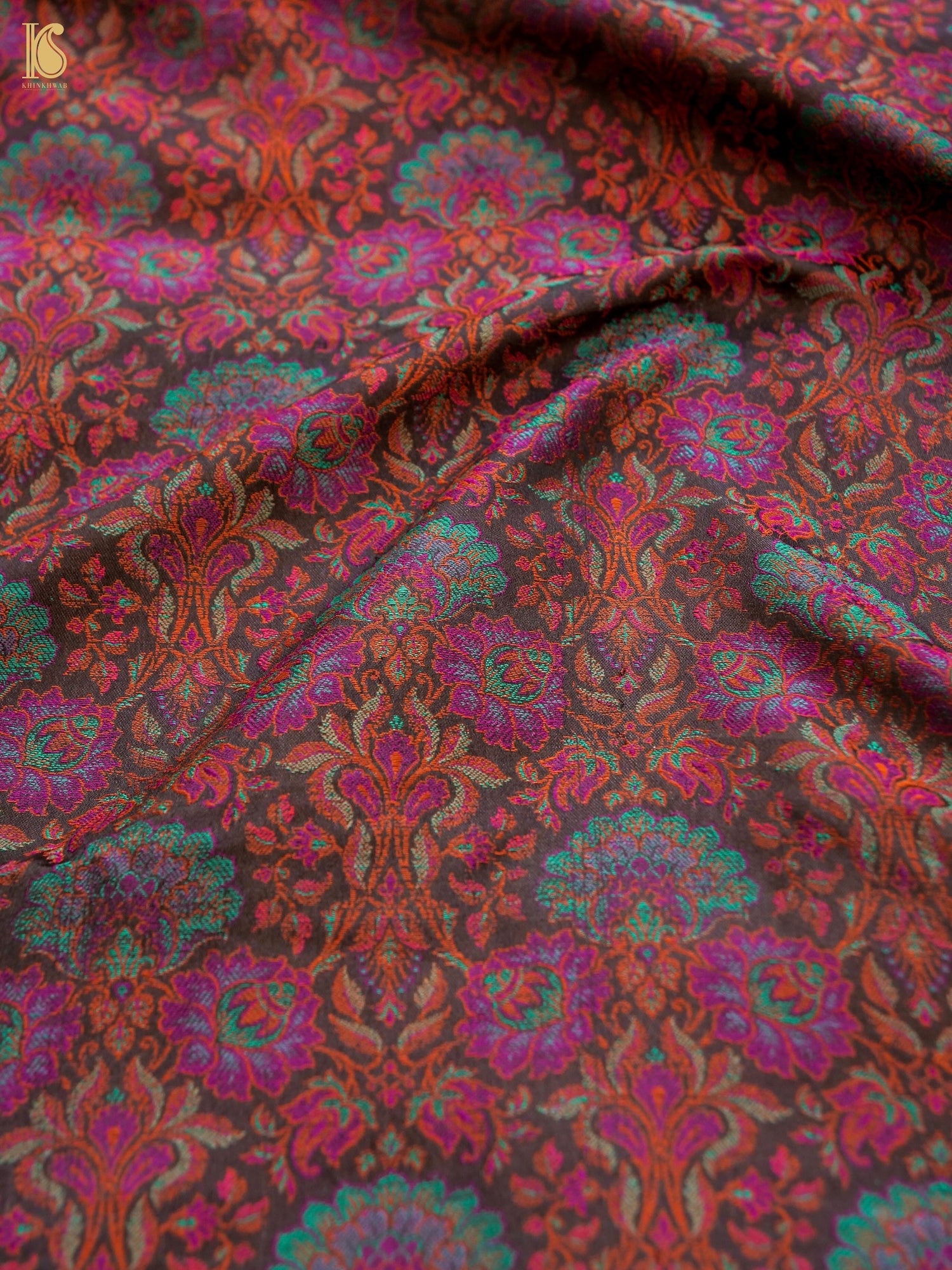 Handloom Banarasi Tanchoi Silk Kamal Fabric