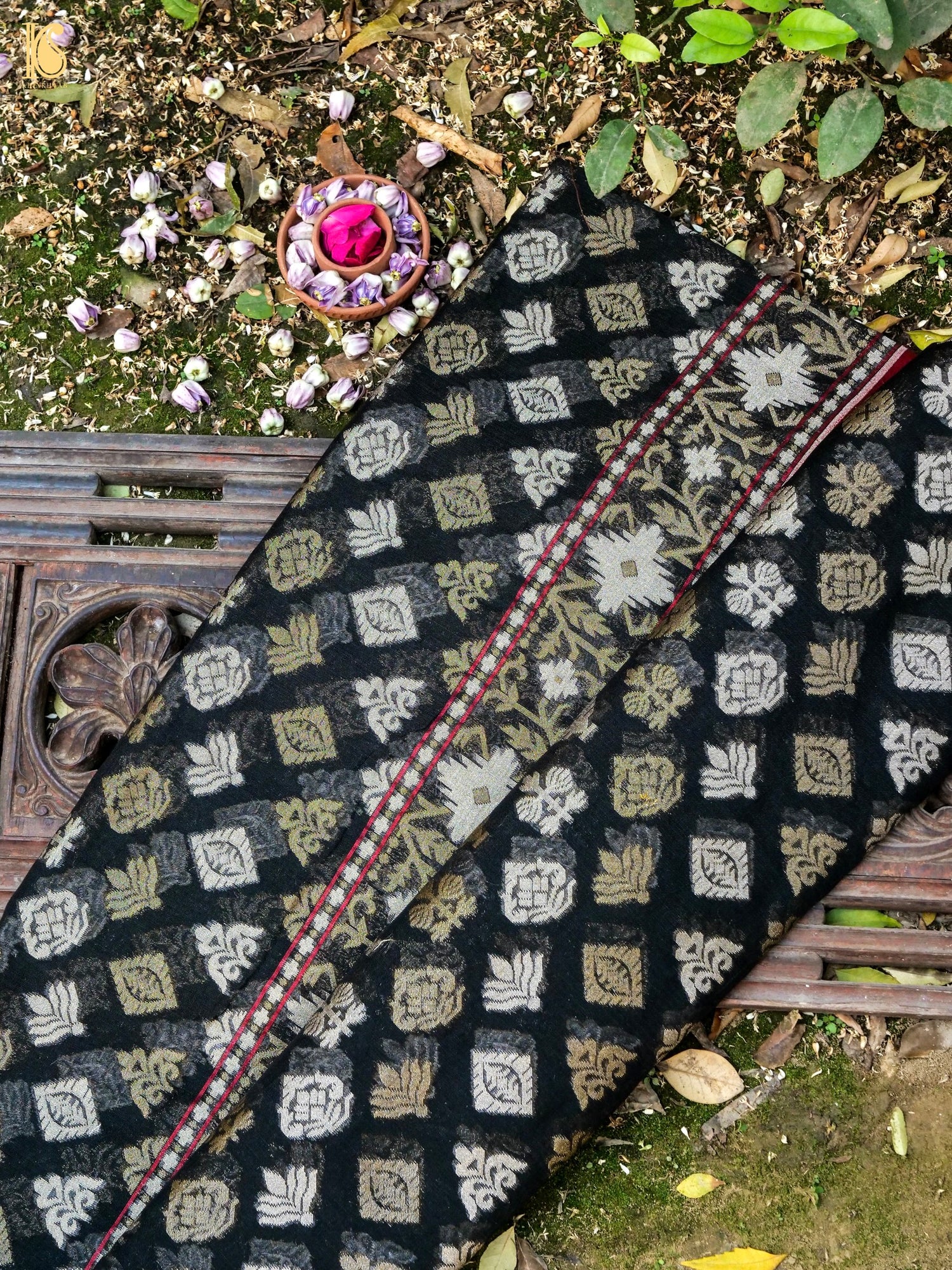 Banarasi Cotton Handloom Jamdani Ektara Saree